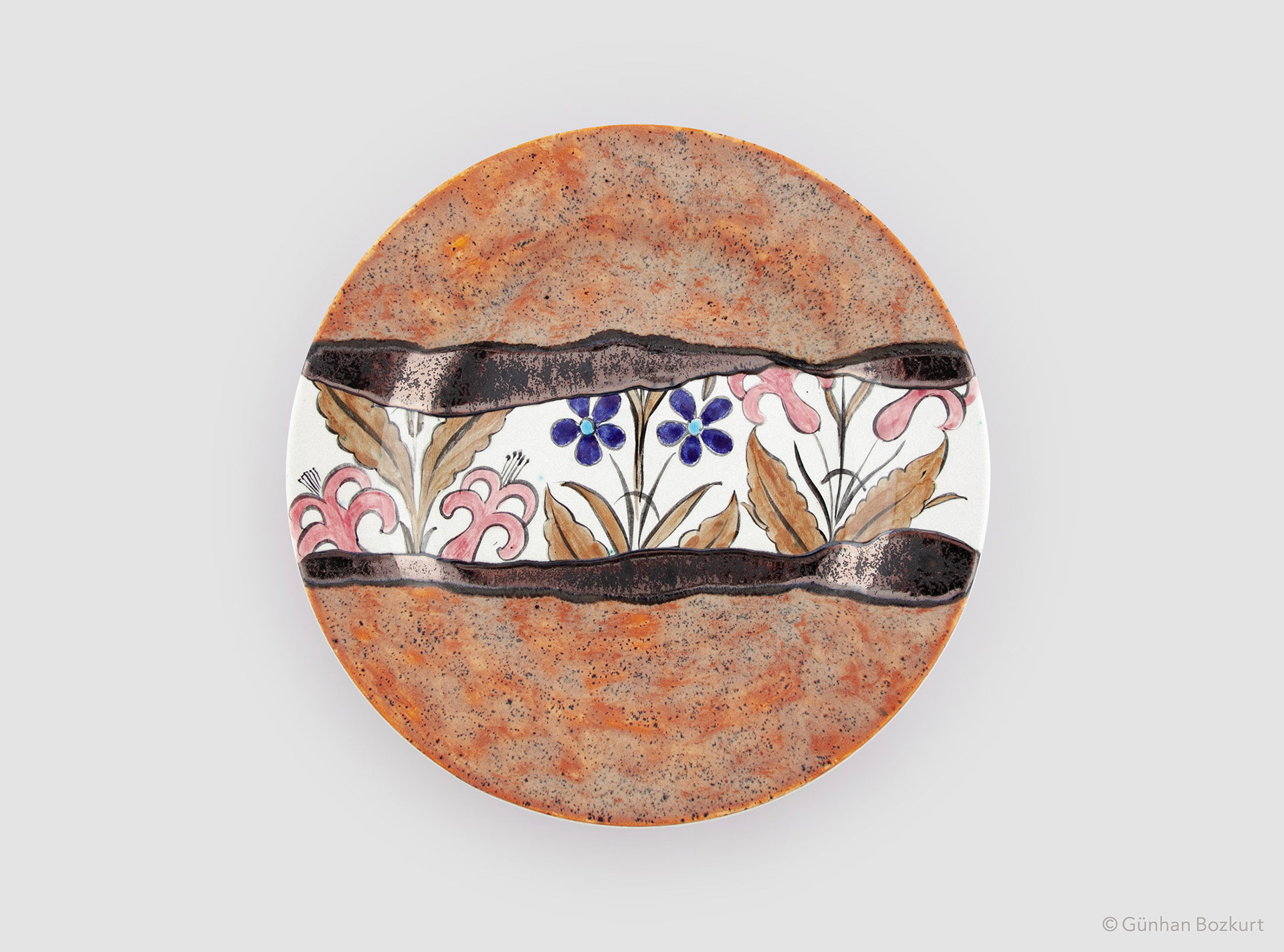 Iznik Reimagined / ceramic plate, Ø 40 cm