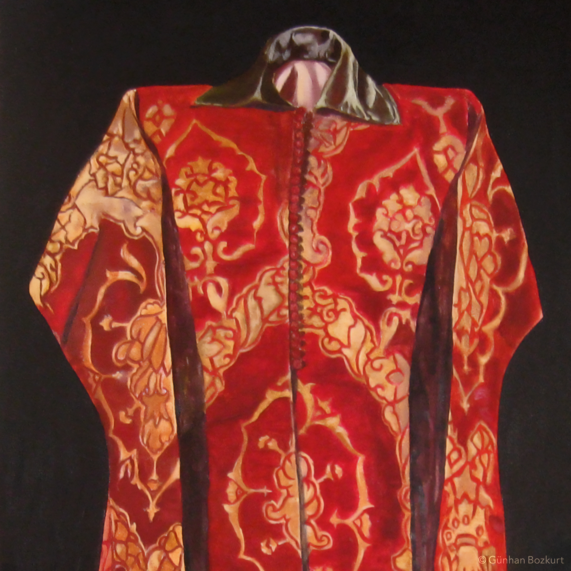 Detail from “Sultan Ahmed I Ceremonial Kaftan with Iznik Vase”