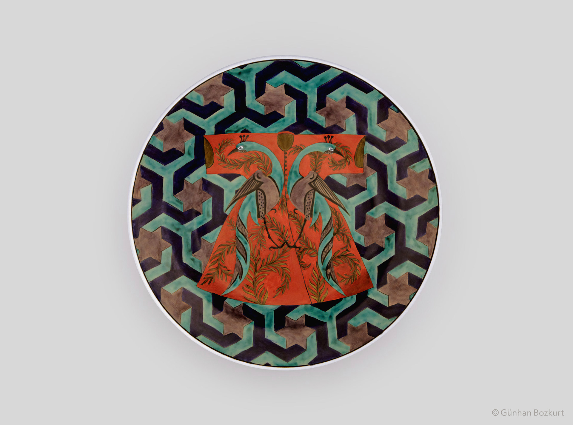 Kaftan / ceramic plate, Ø 40 cm