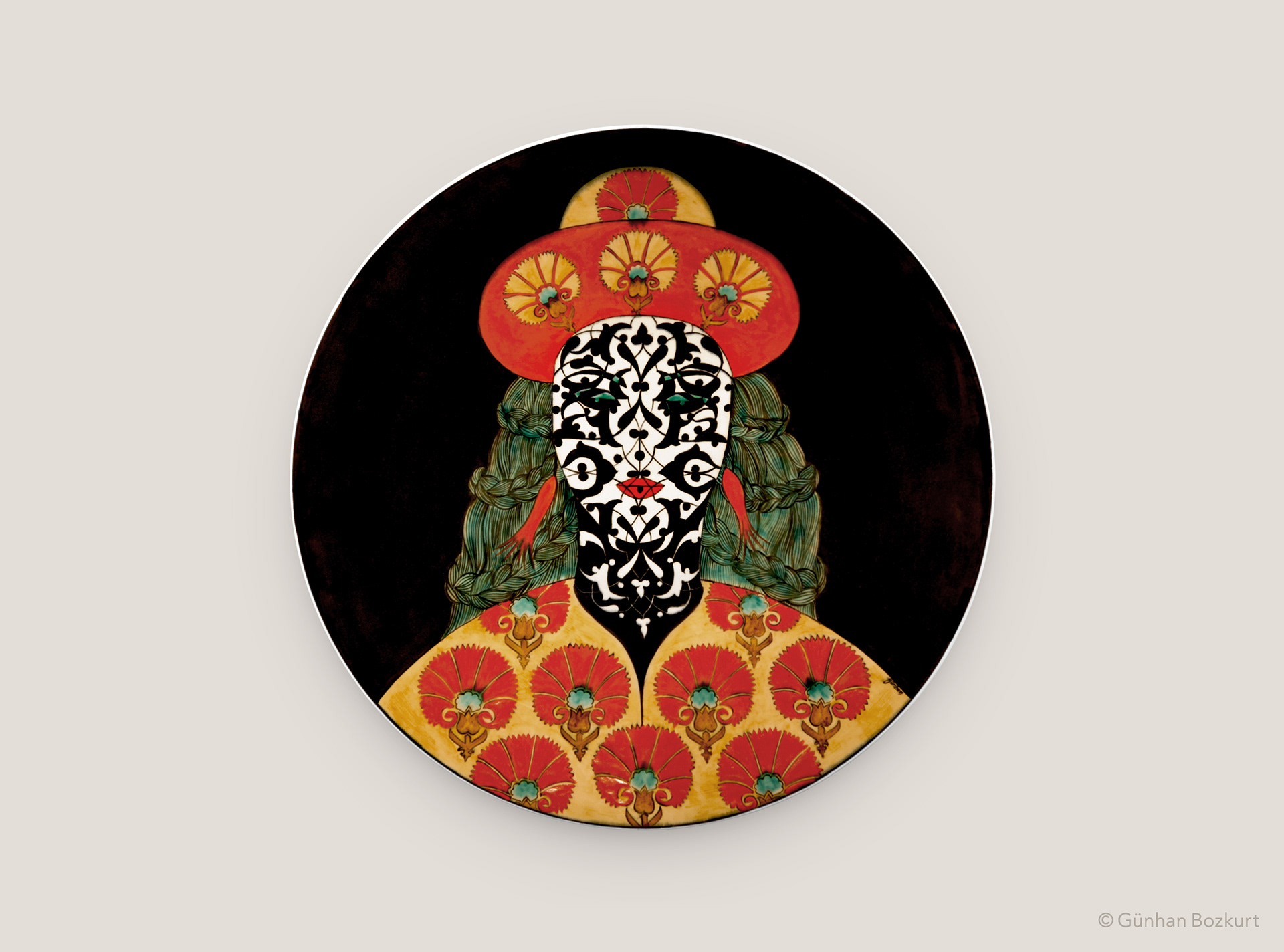 Hürrem Sultan / ceramic plate, Ø 60 cm