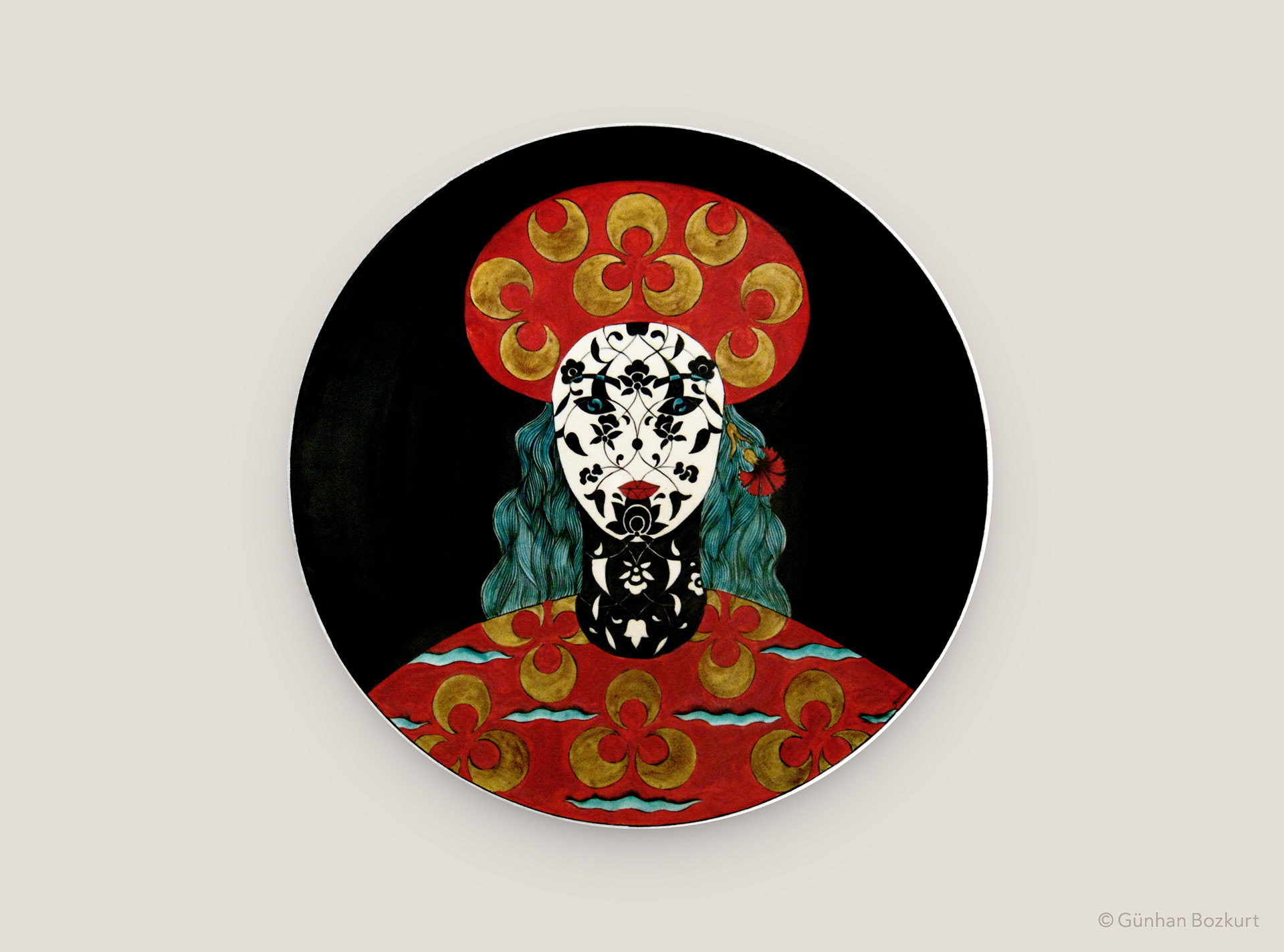 Carnation Sultan / Plate, Ø 40 cm