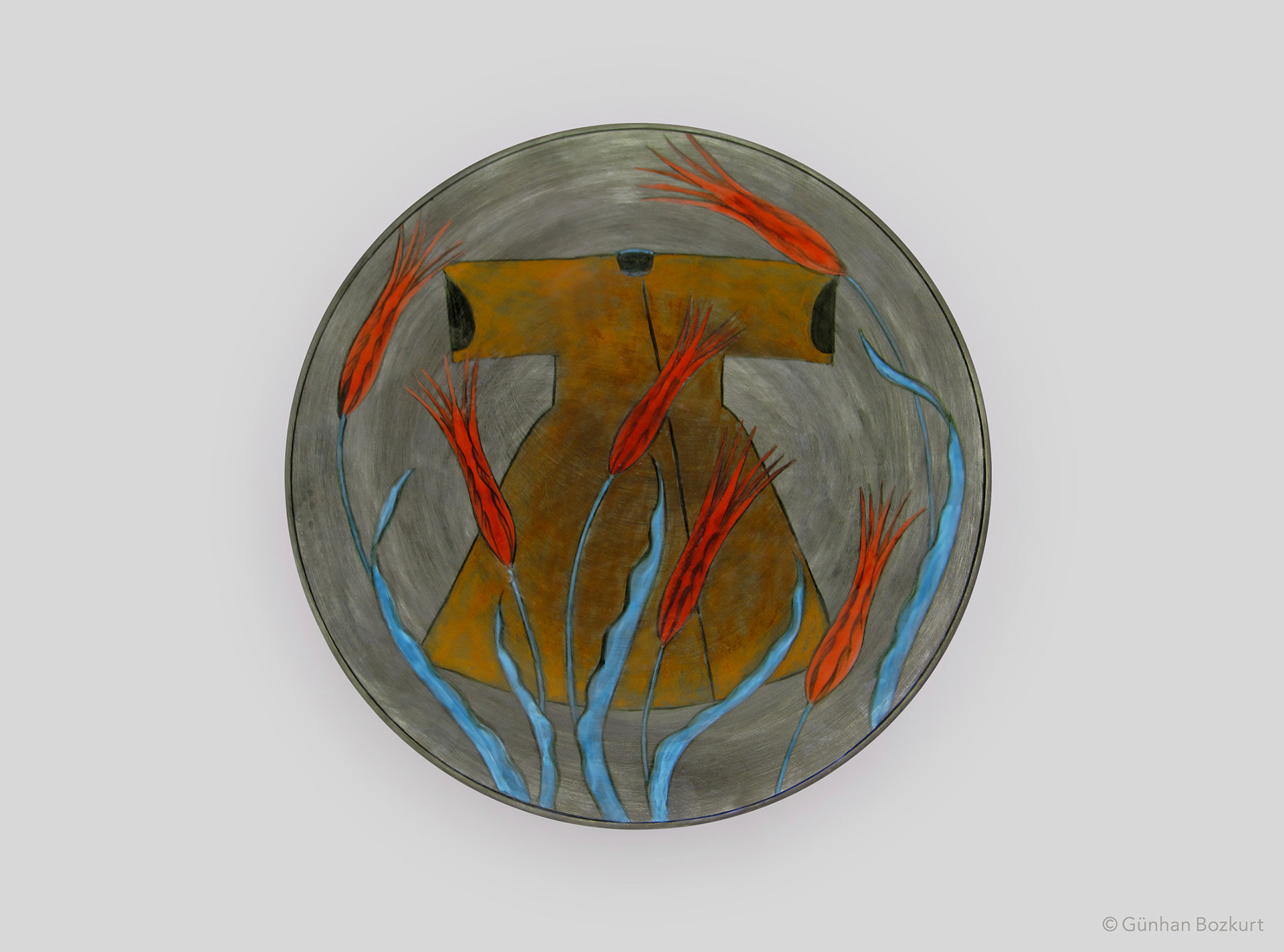 Kaftan / ceramic plate, Ø 40 cm