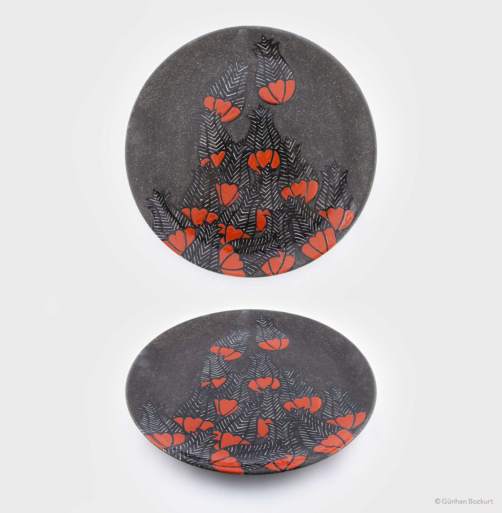 Kaftan / ceramic plate, Ø 40 cm