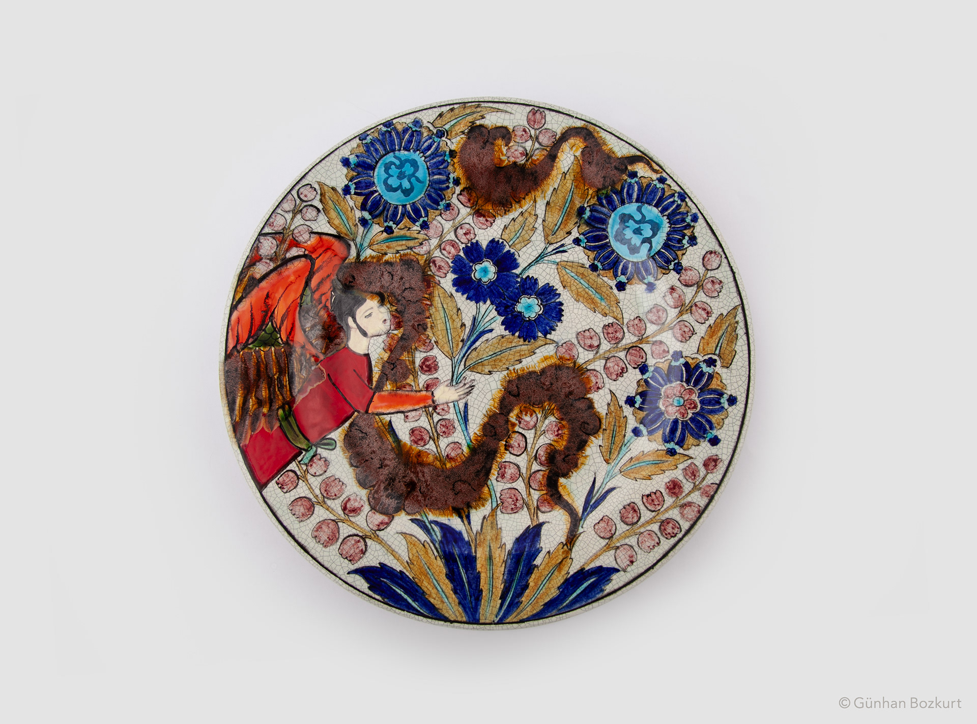 Angel / ceramic plate, Ø 30 cm