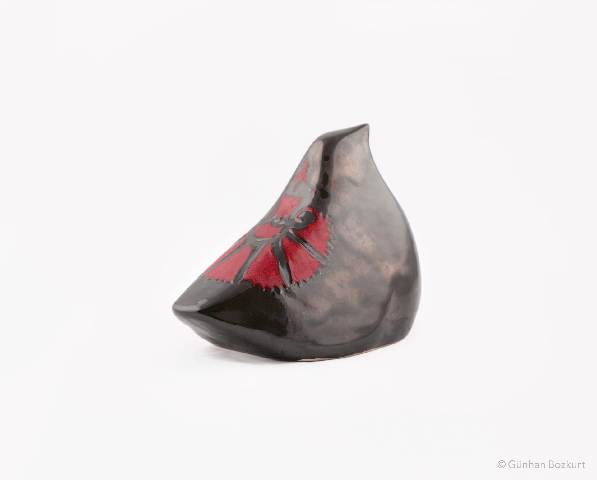 Bird / ceramic sculpture, h. 13 cm, w. 17 cm
