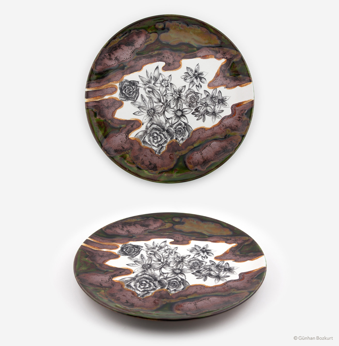 Sedum Crassulaceae / Plate, Ø 20 cm