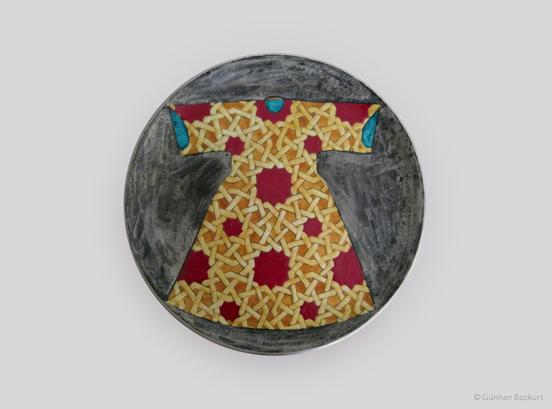 Kaftan / ceramic plate, Ø 35 cm