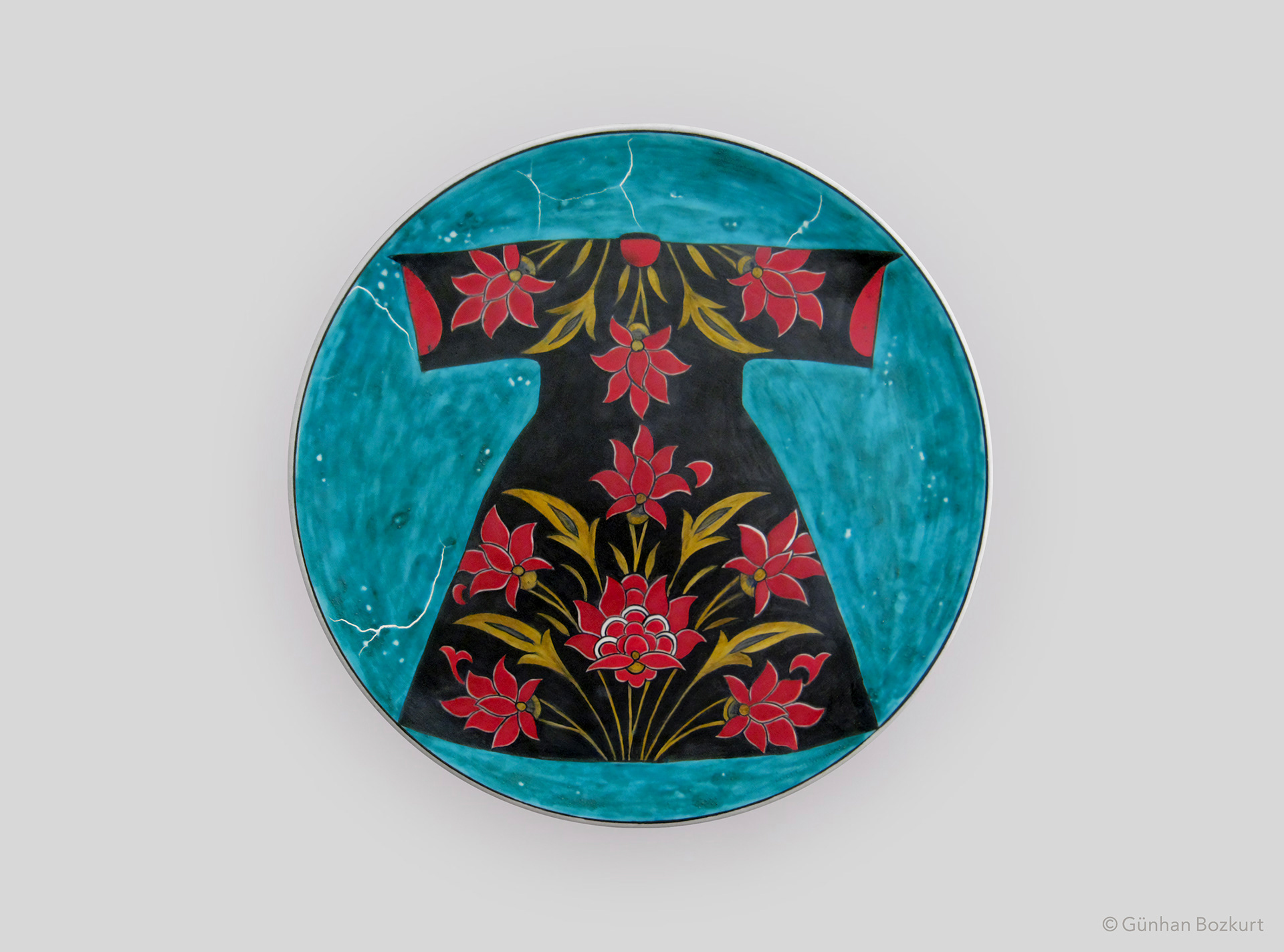 Kaftan / ceramic plate, Ø 35 cm