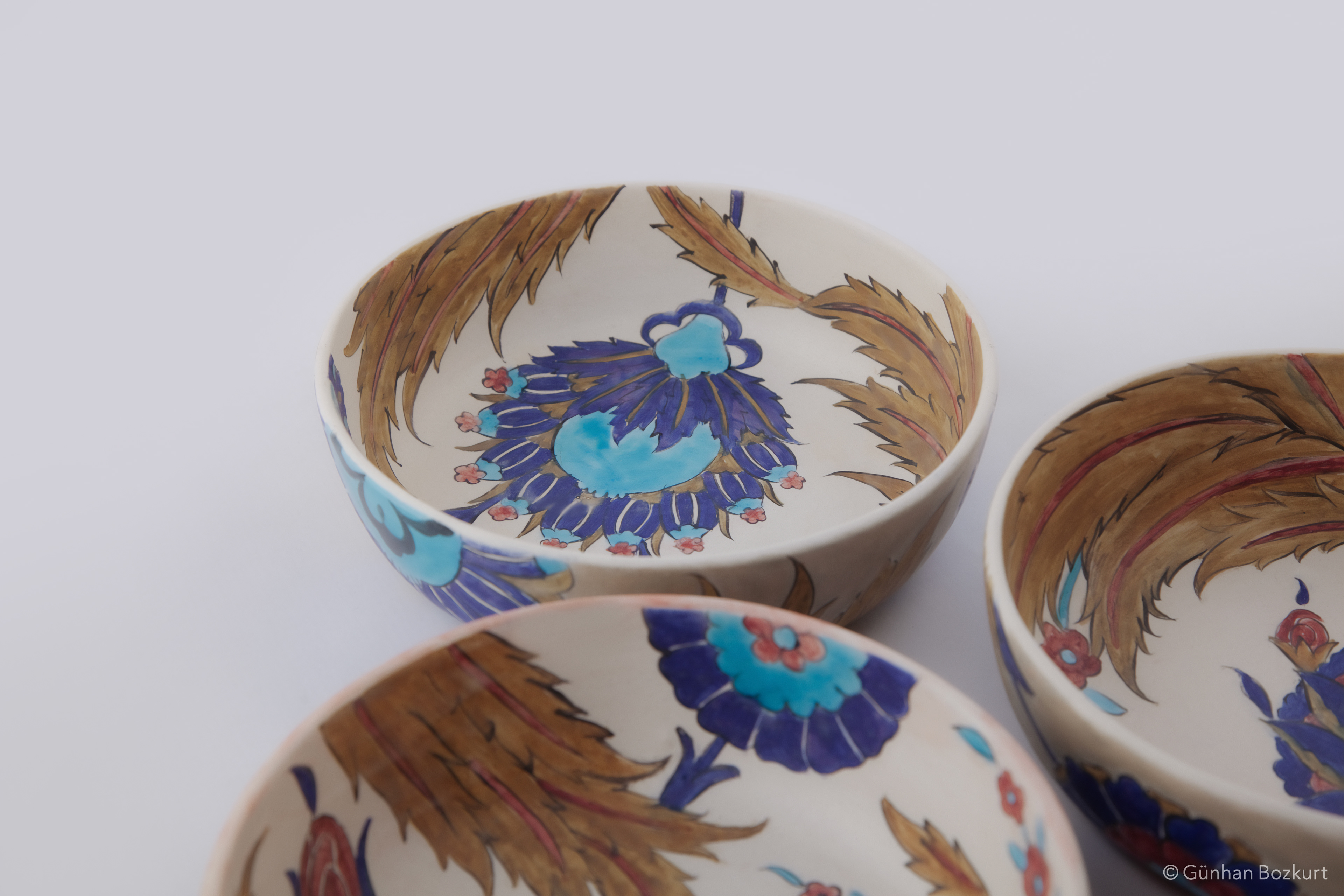 Iznik Reimagined / double-sided ceramic bowls, each Ø 18 cm, h. 5 cm