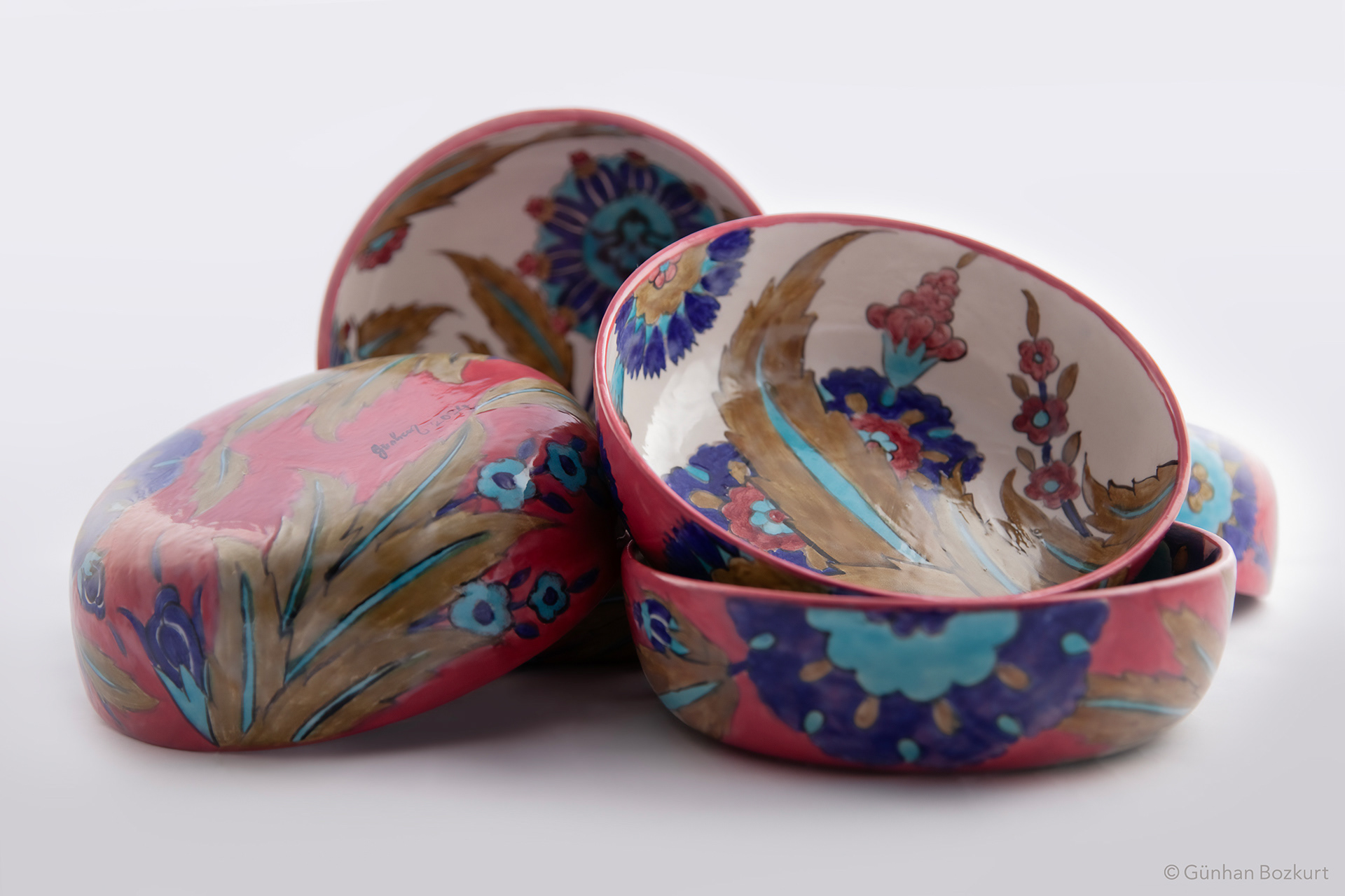 Iznik Reimagined / double-sided ceramic bowls, each Ø 18 cm, h. 5 cm