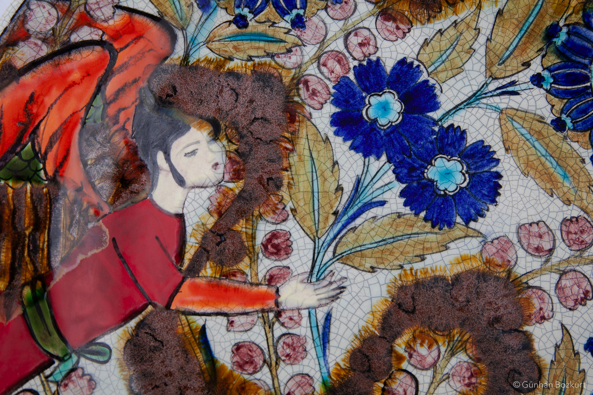 Angel (detail) / ceramic plate, Ø 30 cm