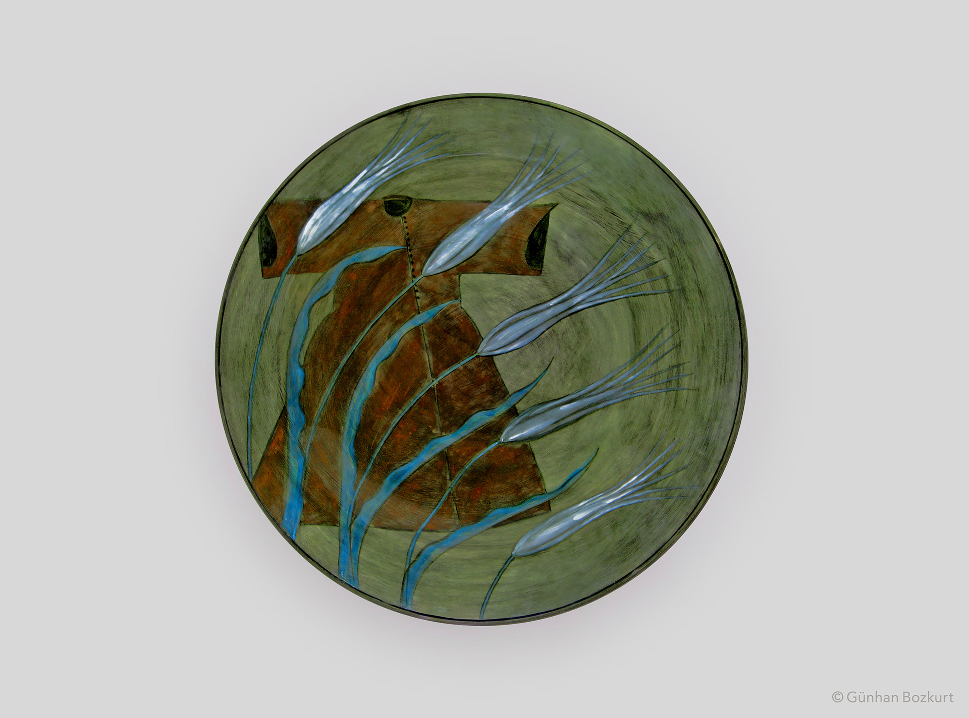 Kaftan / ceramic plate, Ø 40 cm