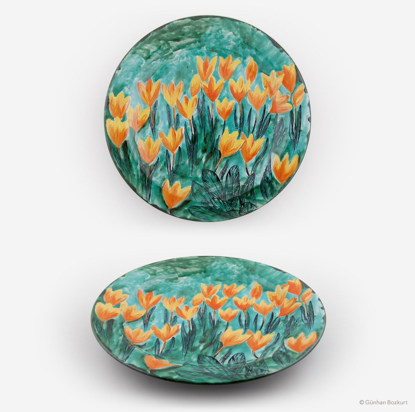 Crocus Iridacea / Plate, Ø 40 cm