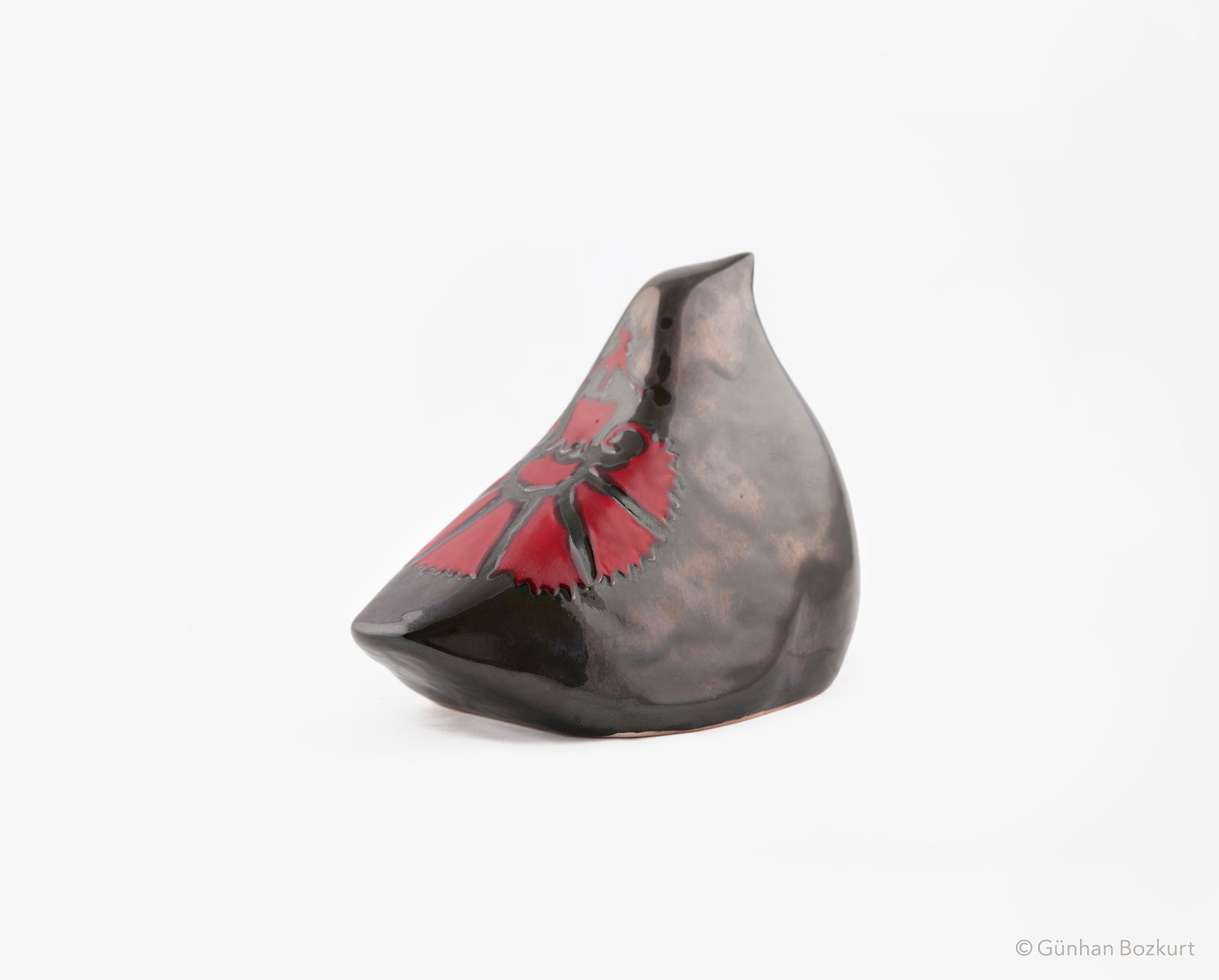 Bird / ceramic sculpture, h. 13 cm, w. 17 cm