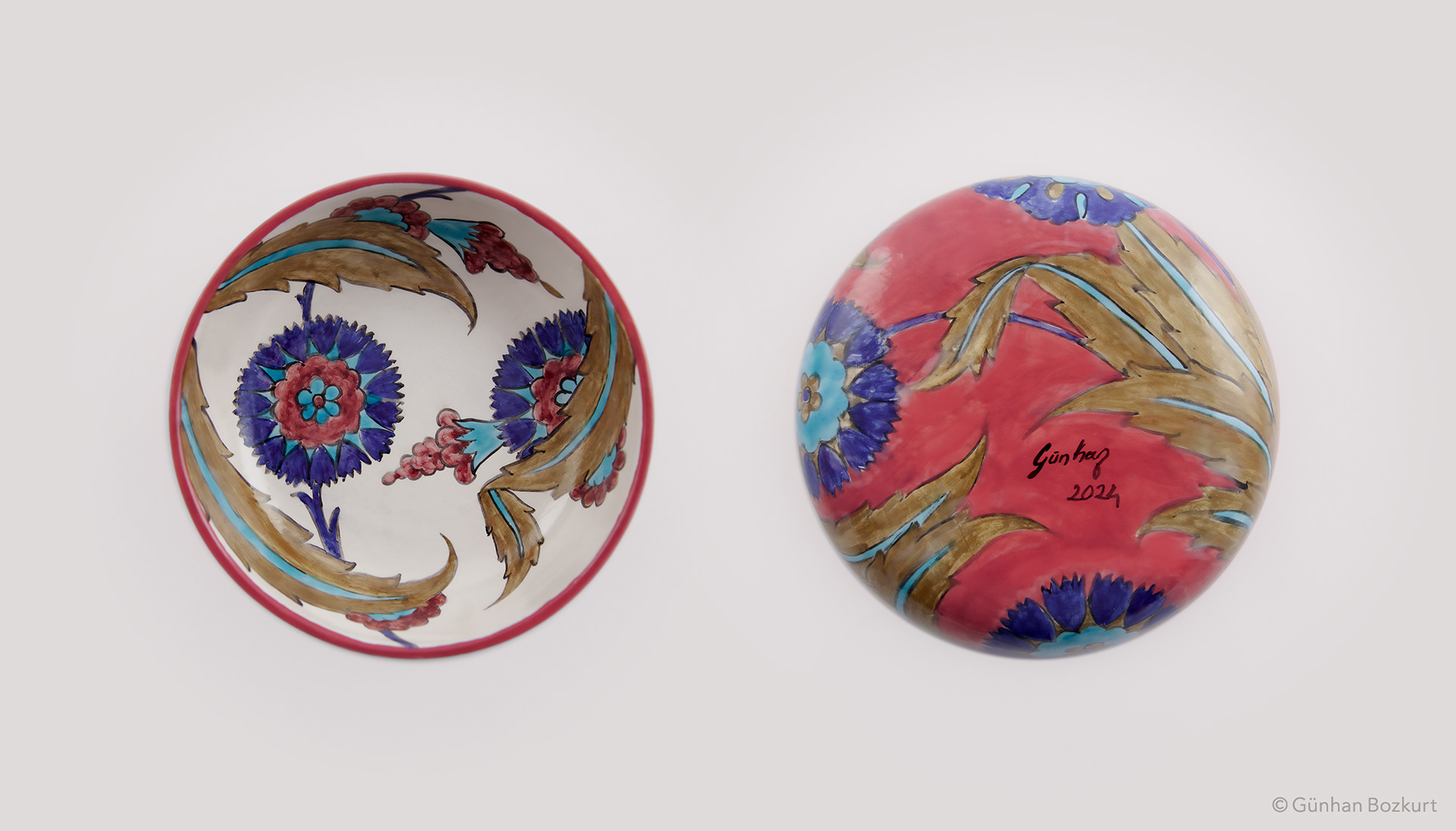 Iznik Reimagined / double-sided ceramic bowl, Ø 18 cm, h. 5 cm