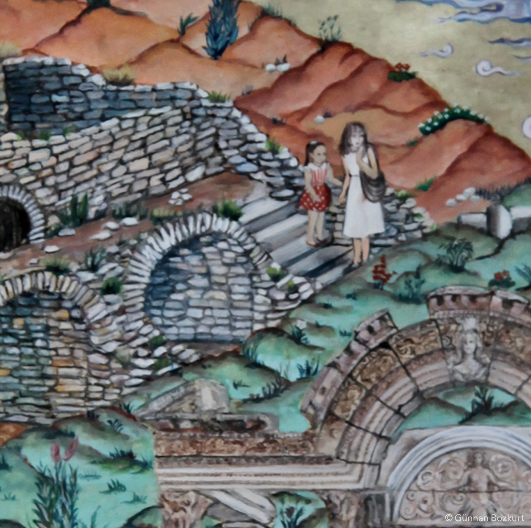 Detail from “Hadrian’s Gate and the Terrace Houses of Ephesus”