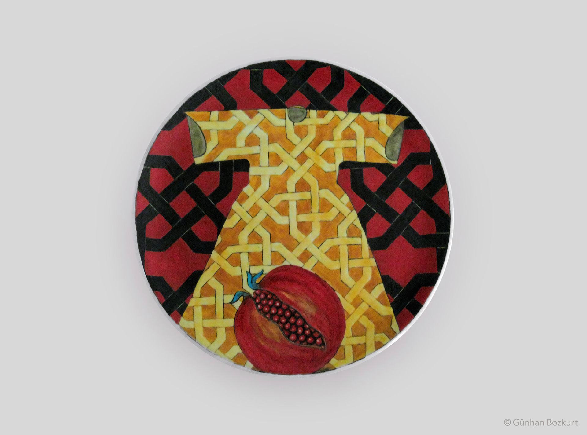 Kaftan / ceramic plate, Ø 35 cm