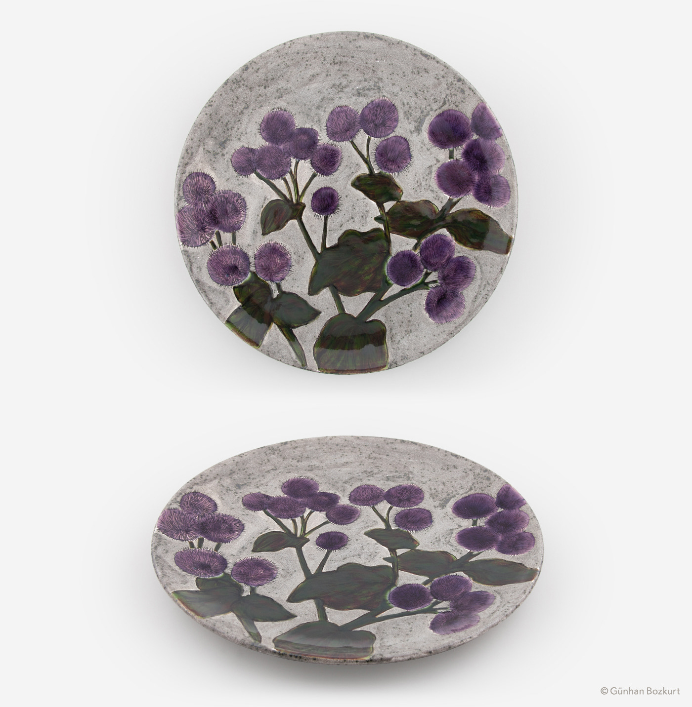 Centaurea Carduus 1 / ceramic plate, Ø 40 cm