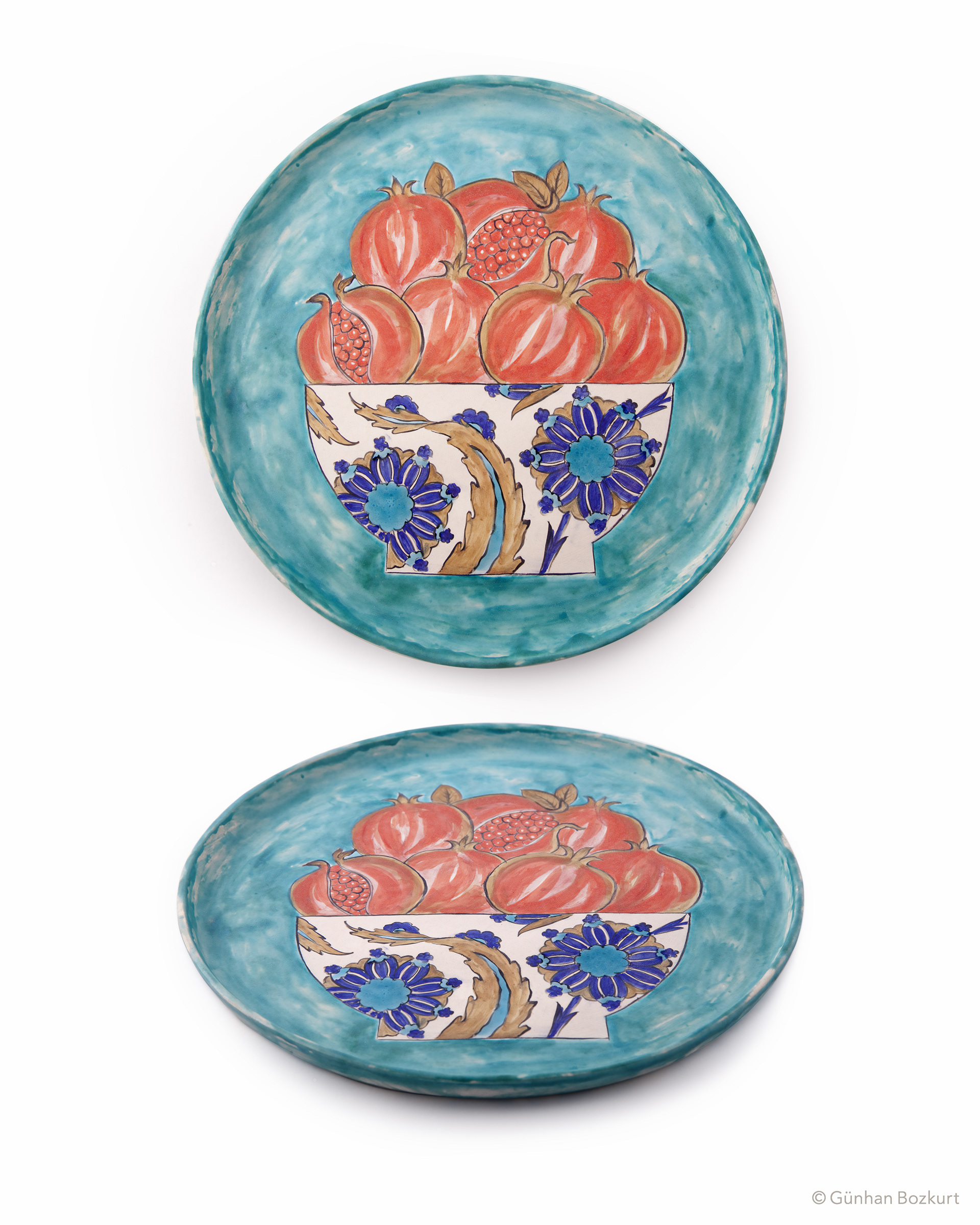 ceramic plate, Ø 34 cm - h. 2,5 cm