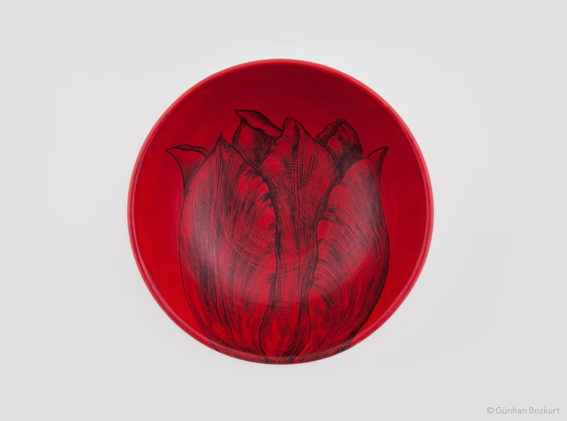 Single Tulip / ceramic bowl, Ø 20 cm