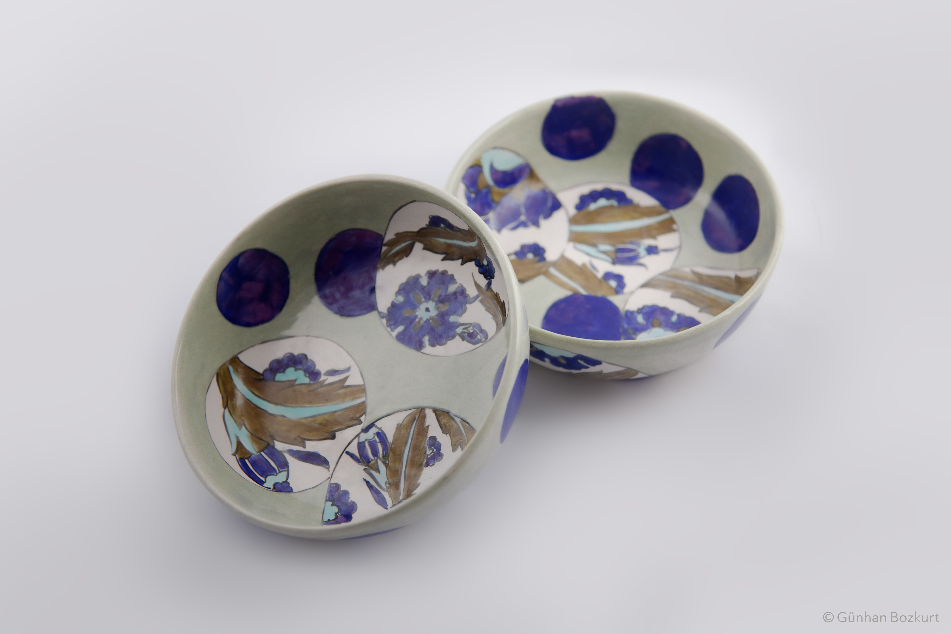 Iznik Reimagined / double-sided ceramic bowls, each Ø 18 cm, h. 5 cm