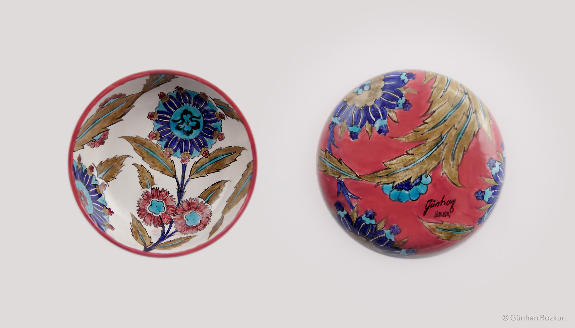 Iznik Reimagined / double-sided ceramic bowl, Ø 18 cm, h. 5 cm