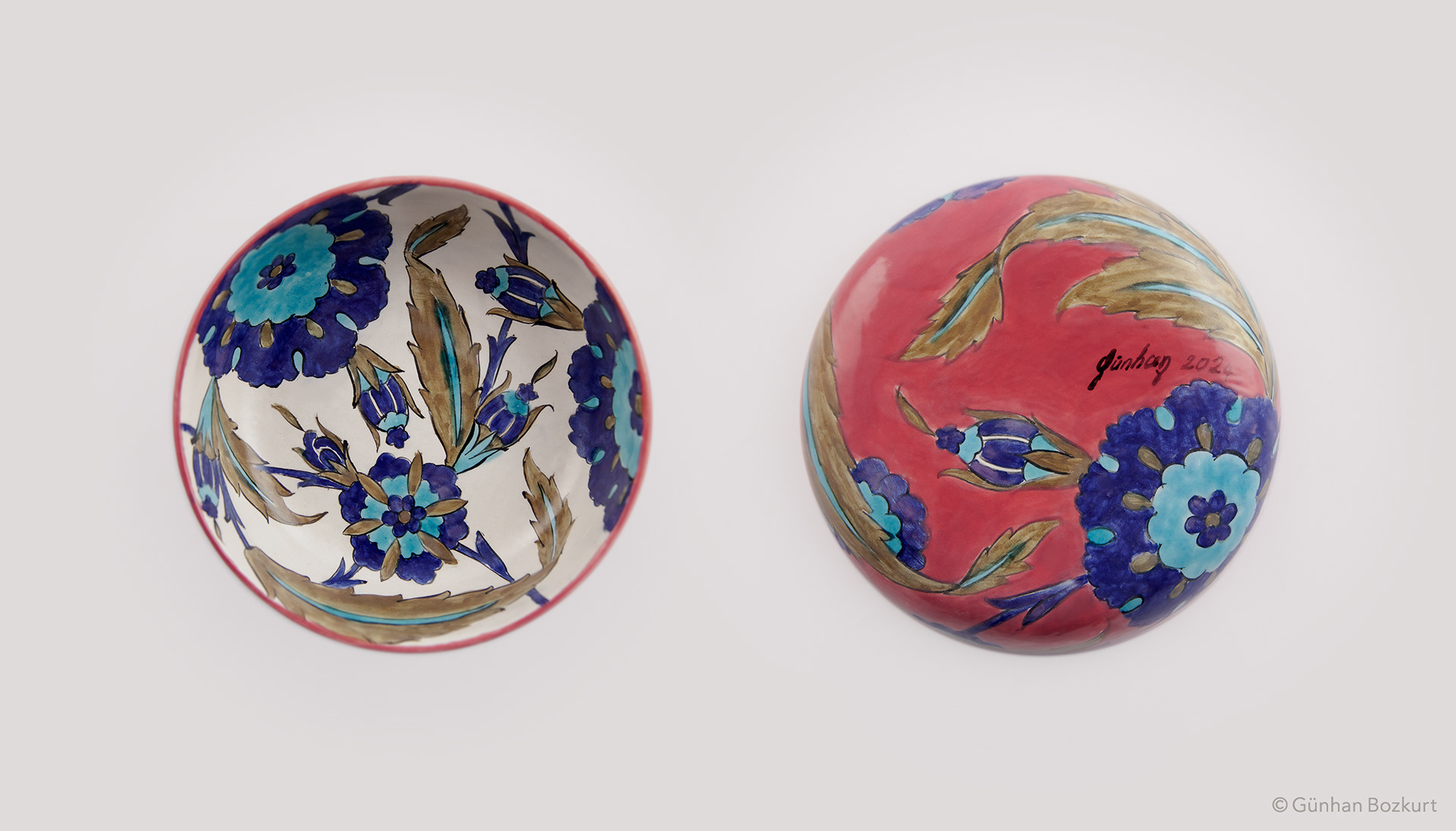 Iznik Reimagined / double-sided ceramic bowl, Ø 18 cm, h. 5 cm