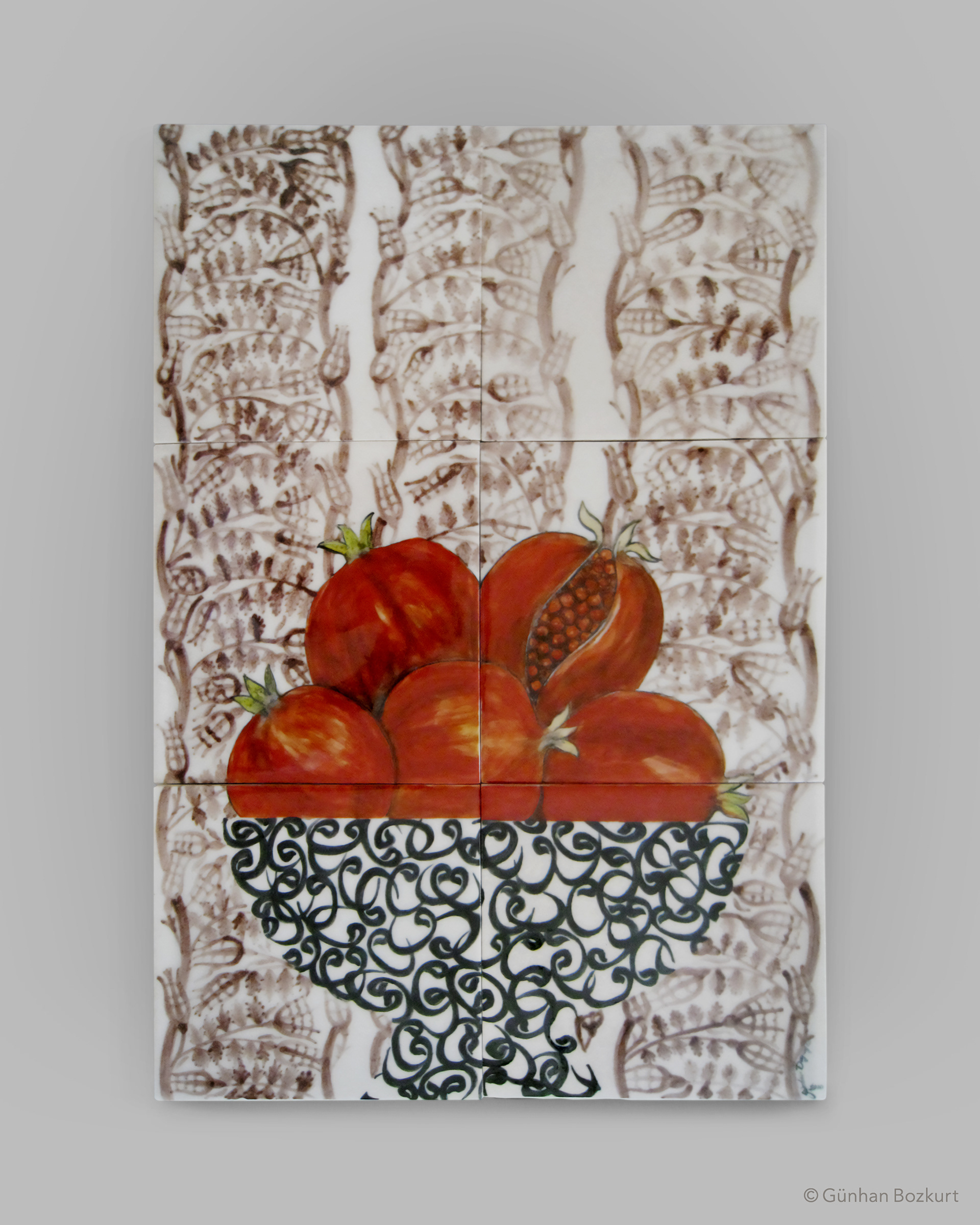 ceramic tile panel, h. 60 × w. 40 cm