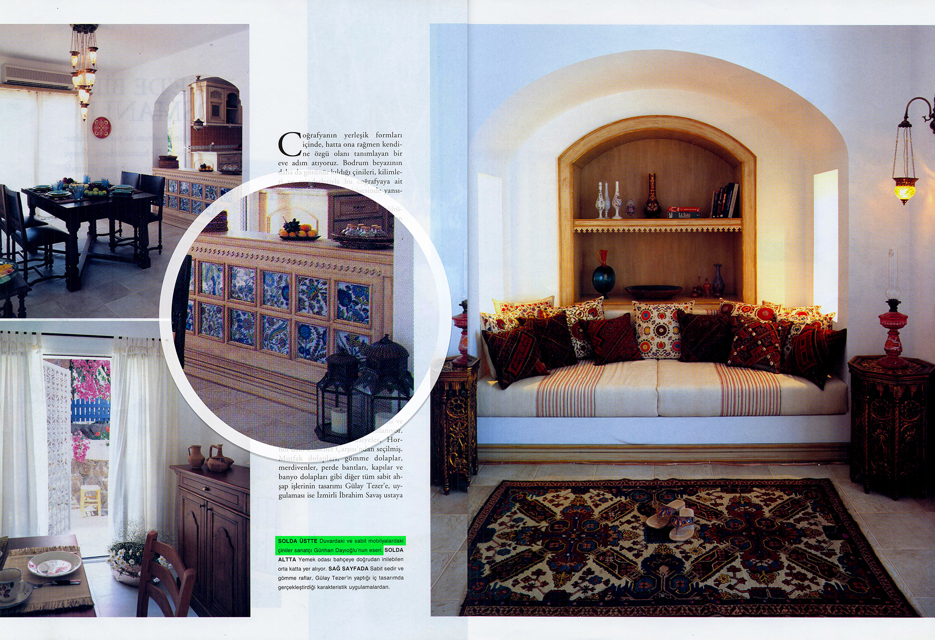 Quartz tiles handcrafted by Gunhan Bozkurt, installed in a private residence in Bodrum designed by architect Gulay Tezer.