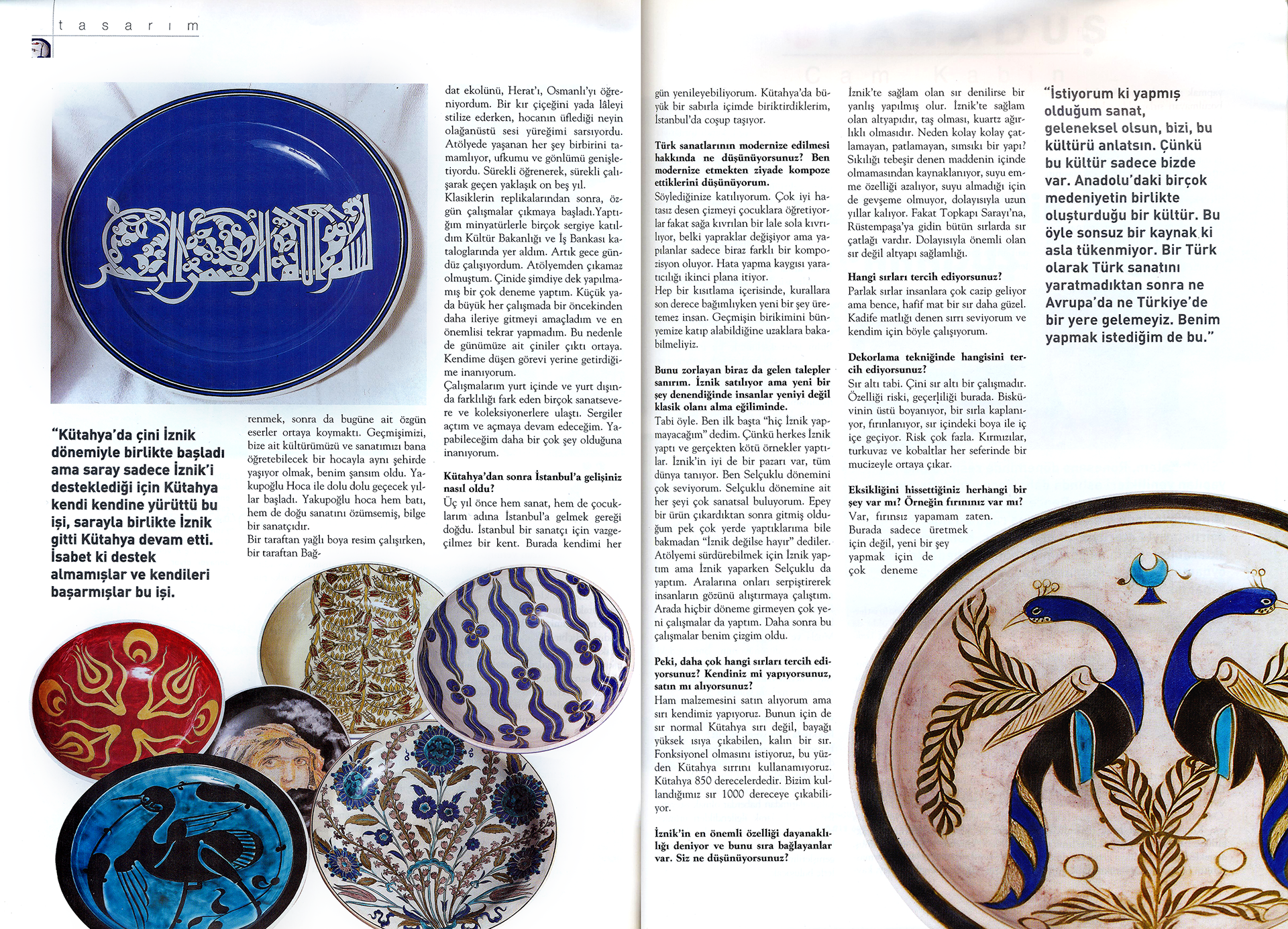 Banyo Mutfak, February 2003 – Interview (Bathroom & Kitchen magazine)