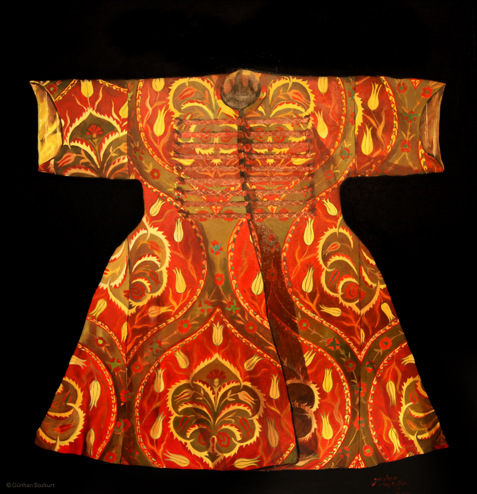 Sultan Ahmed I Child’s Kaftan / acrylic on canvas, 90 × 90 cm