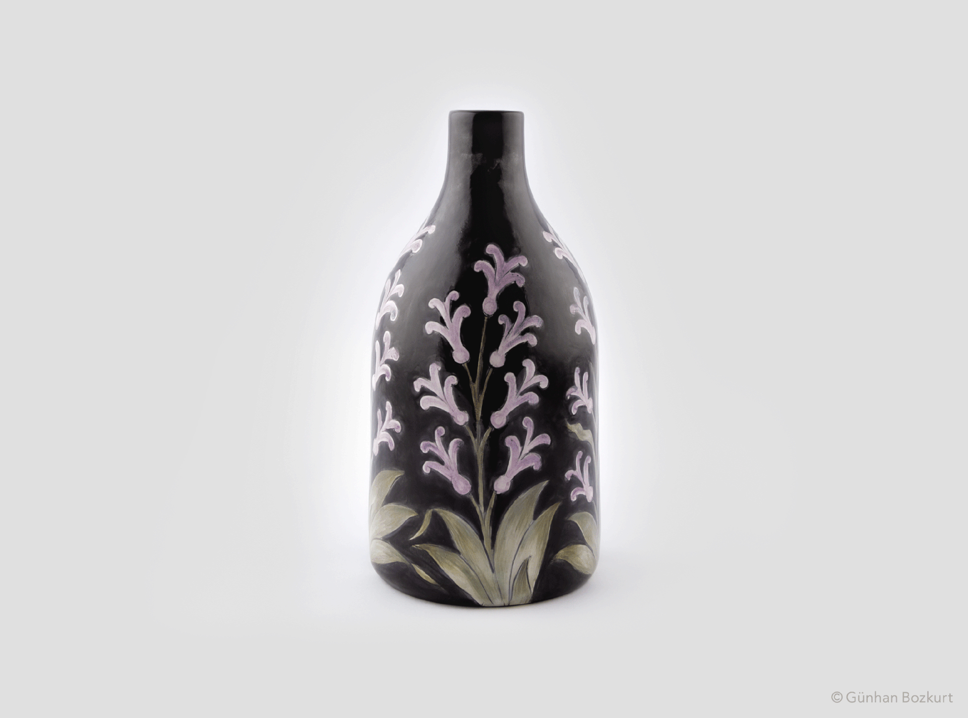 Blooms in the Dark / ceramic bottle, h. 25 cm