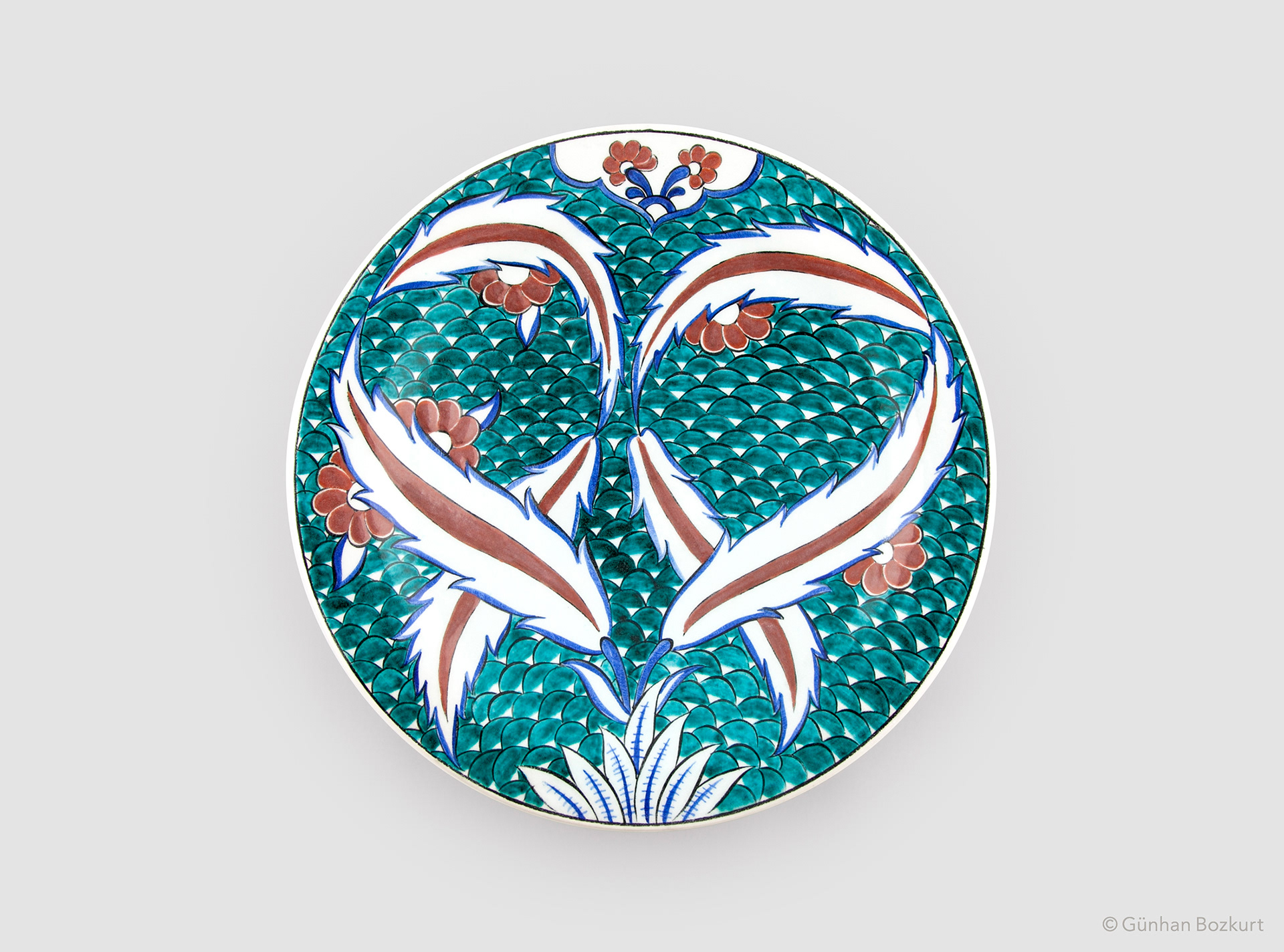 Based on an original Iznik dish / ceramic plate, Ø 30 cm