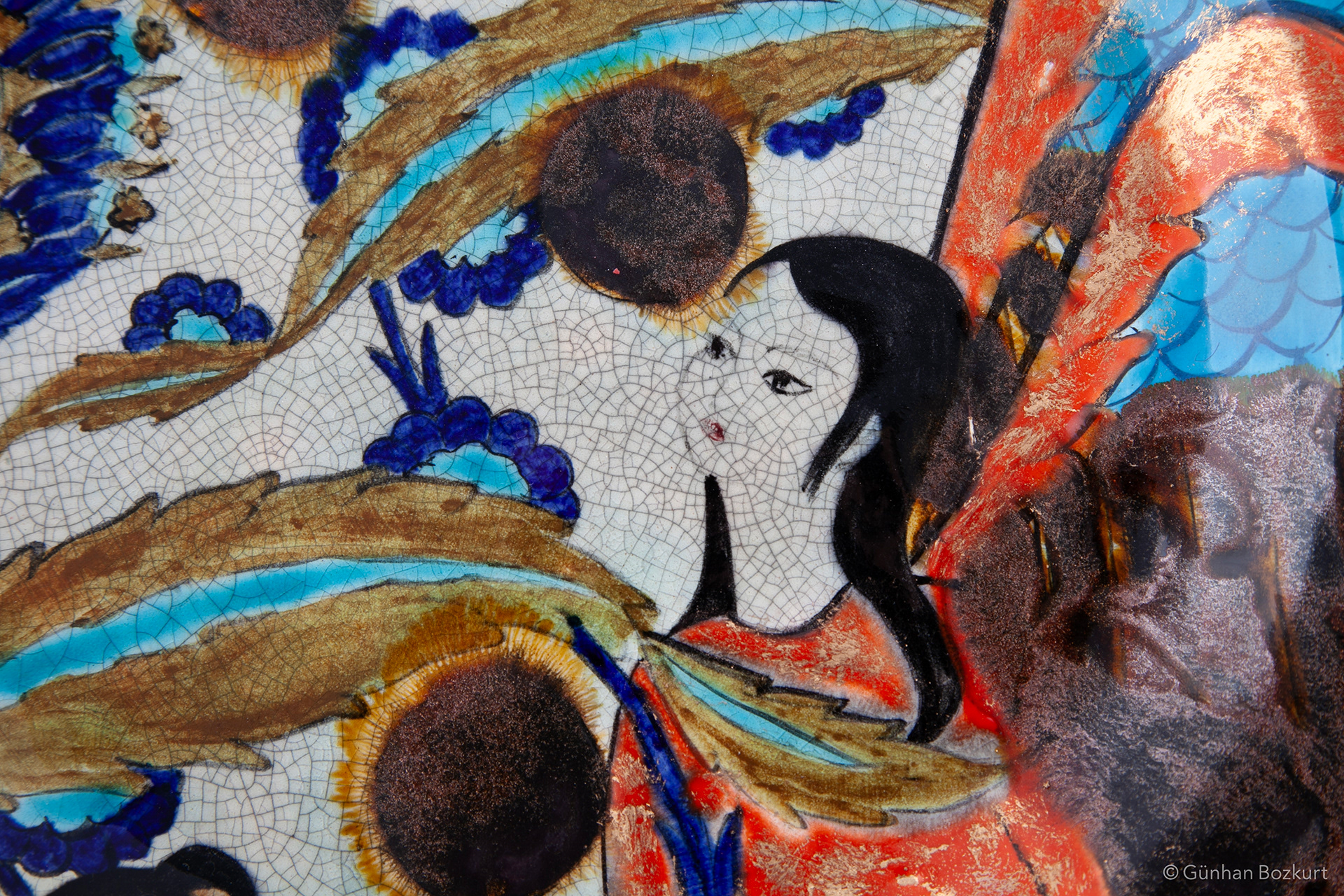 Angel (detail) / ceramic plate, Ø 30 cm
