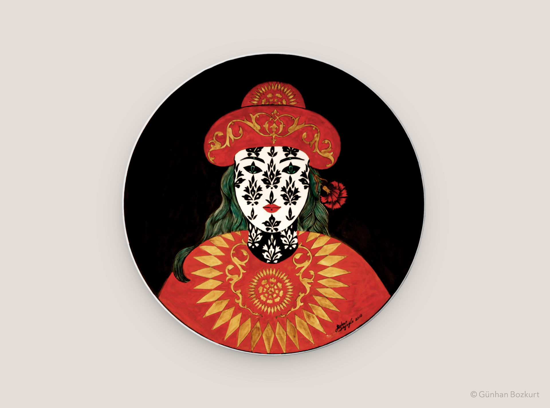 Sun Sultan / ceramic plate, Ø 40 cm