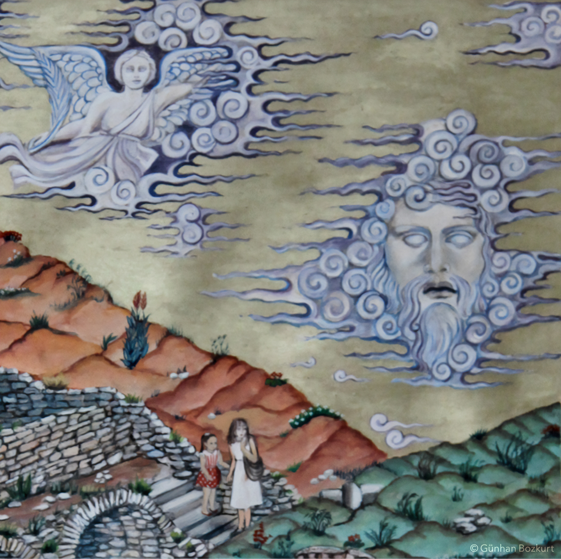 Detail from “Hadrian’s Gate and the Terrace Houses of Ephesus”