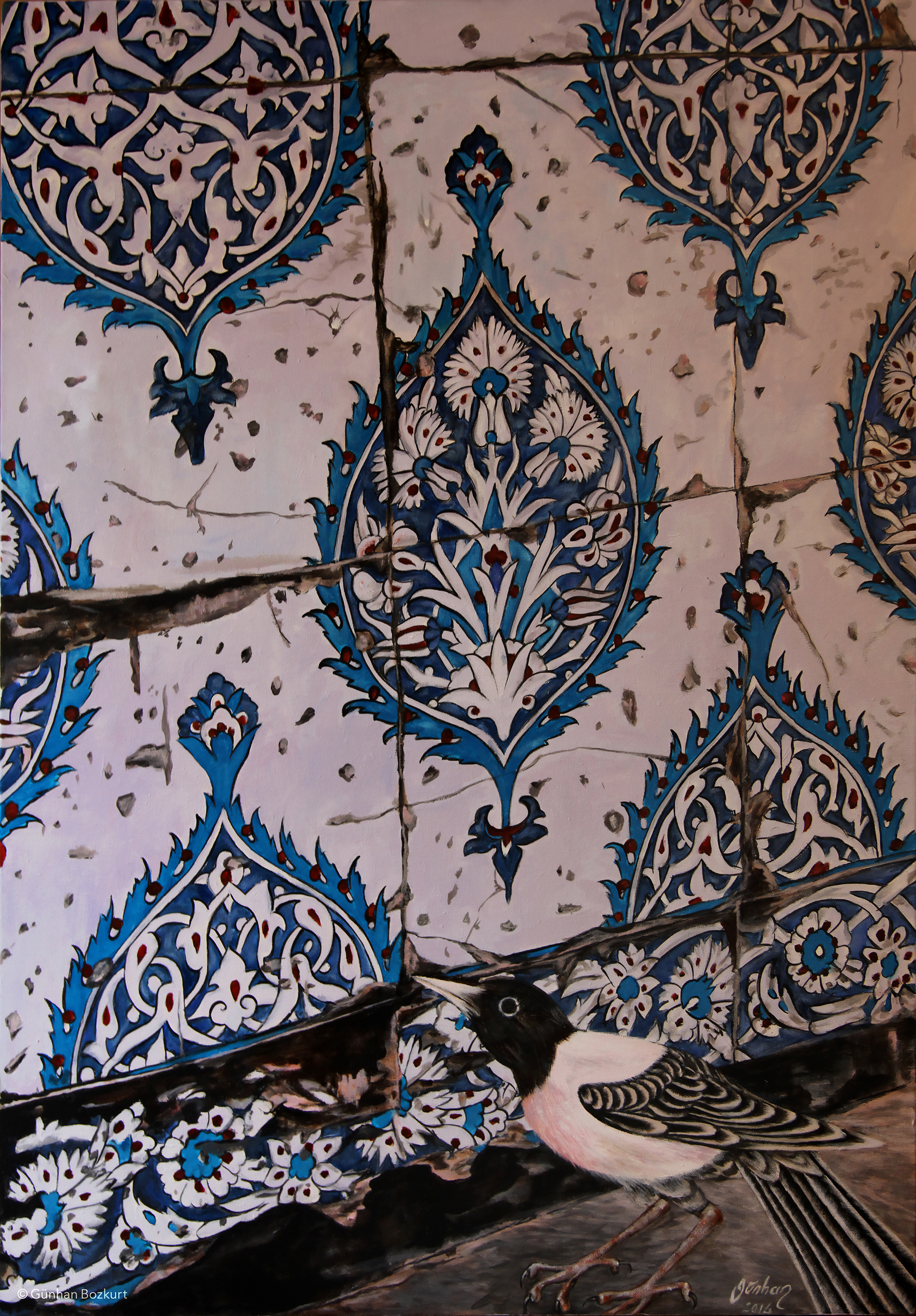 The Bird in the Harem / acrylic on canvas, 80 × 120 cm