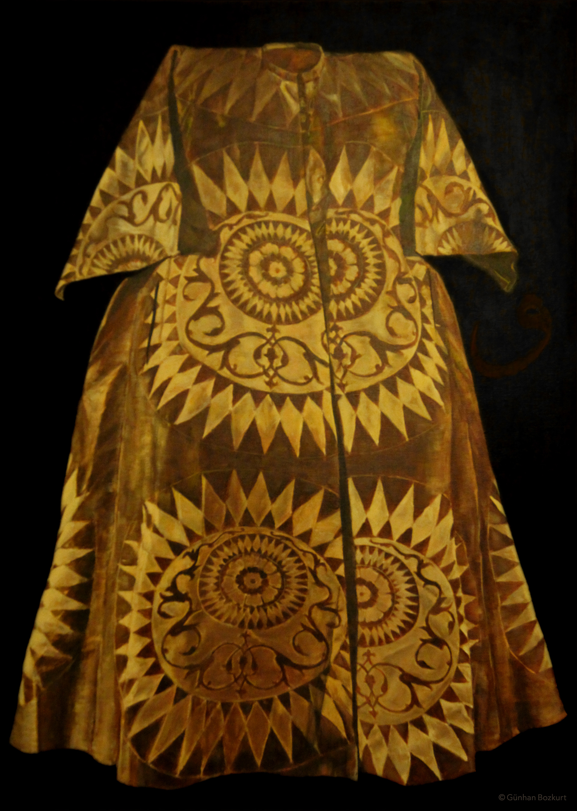 Sultan Selim II Kaftan / acrylic on canvas, 80 × 120 cm