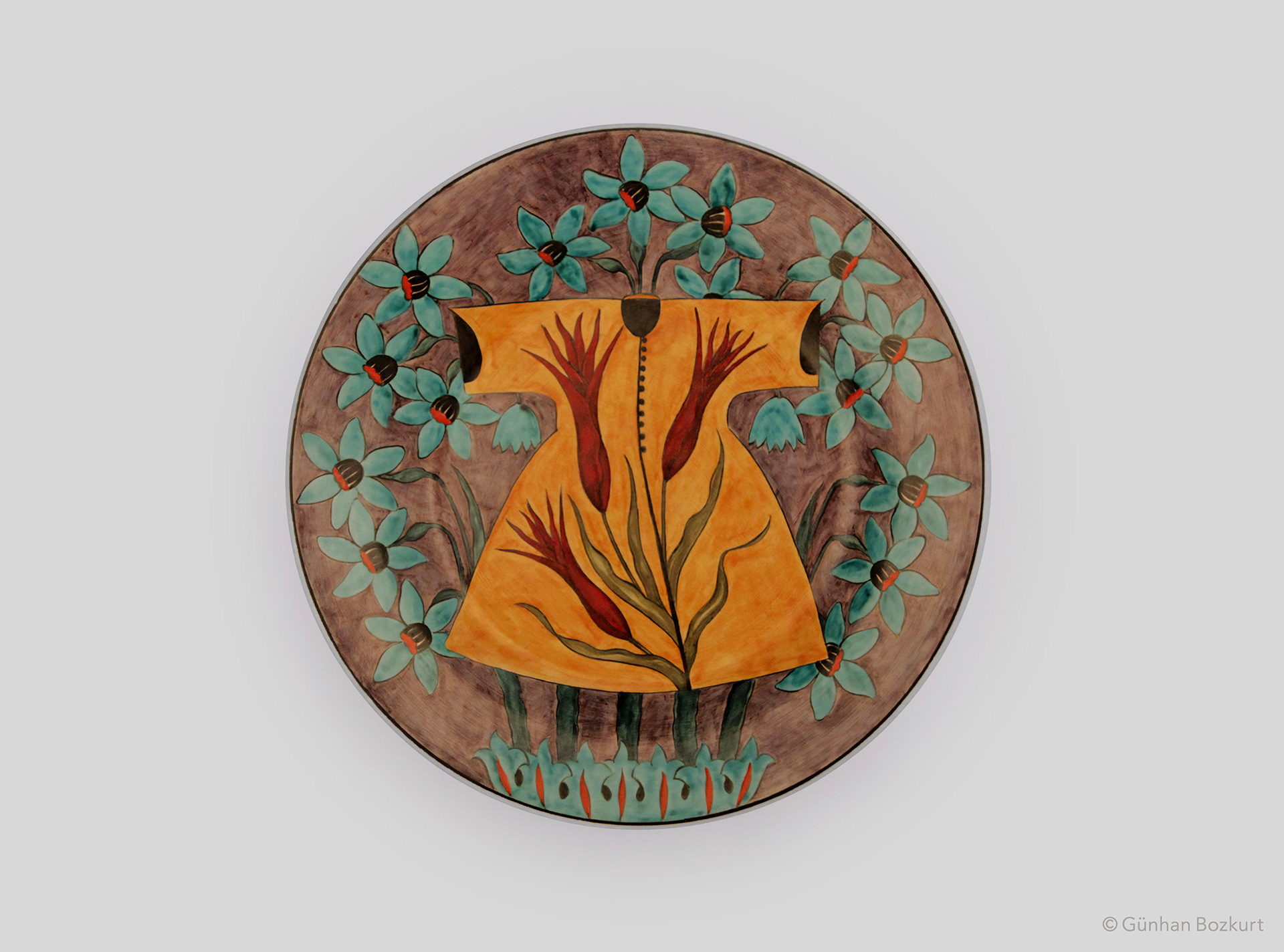 Kaftan / ceramic plate, Ø 40 cm