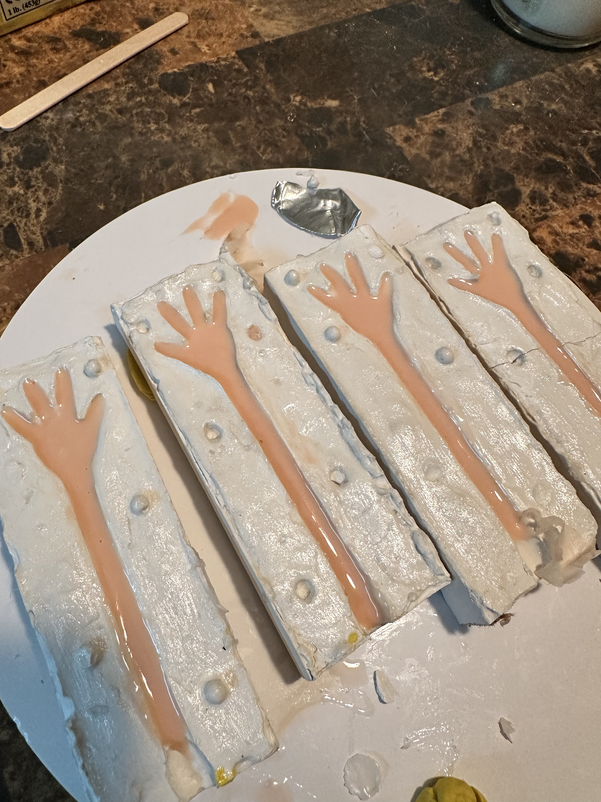 Casting beige silicone