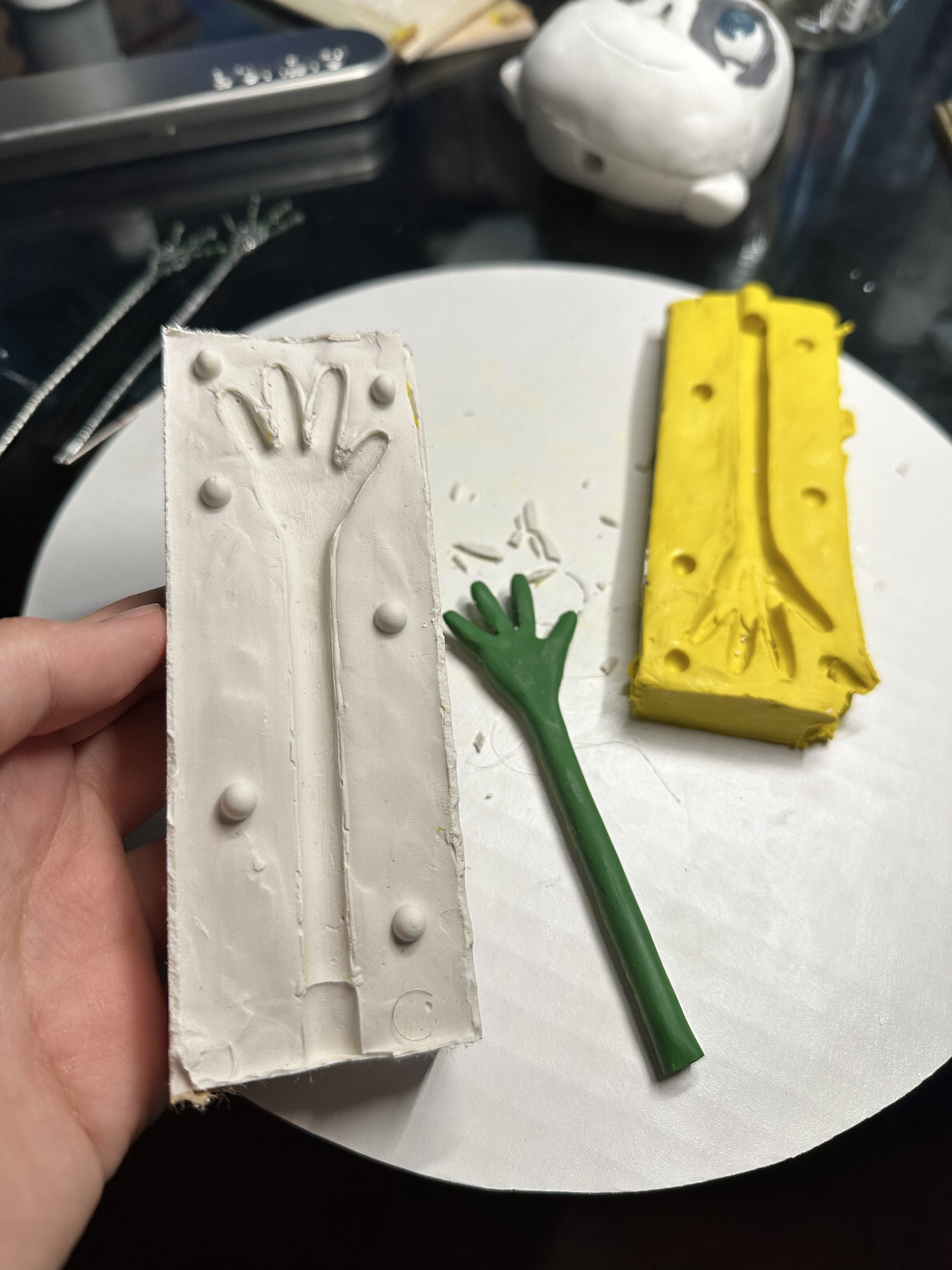 Molding process using plaster