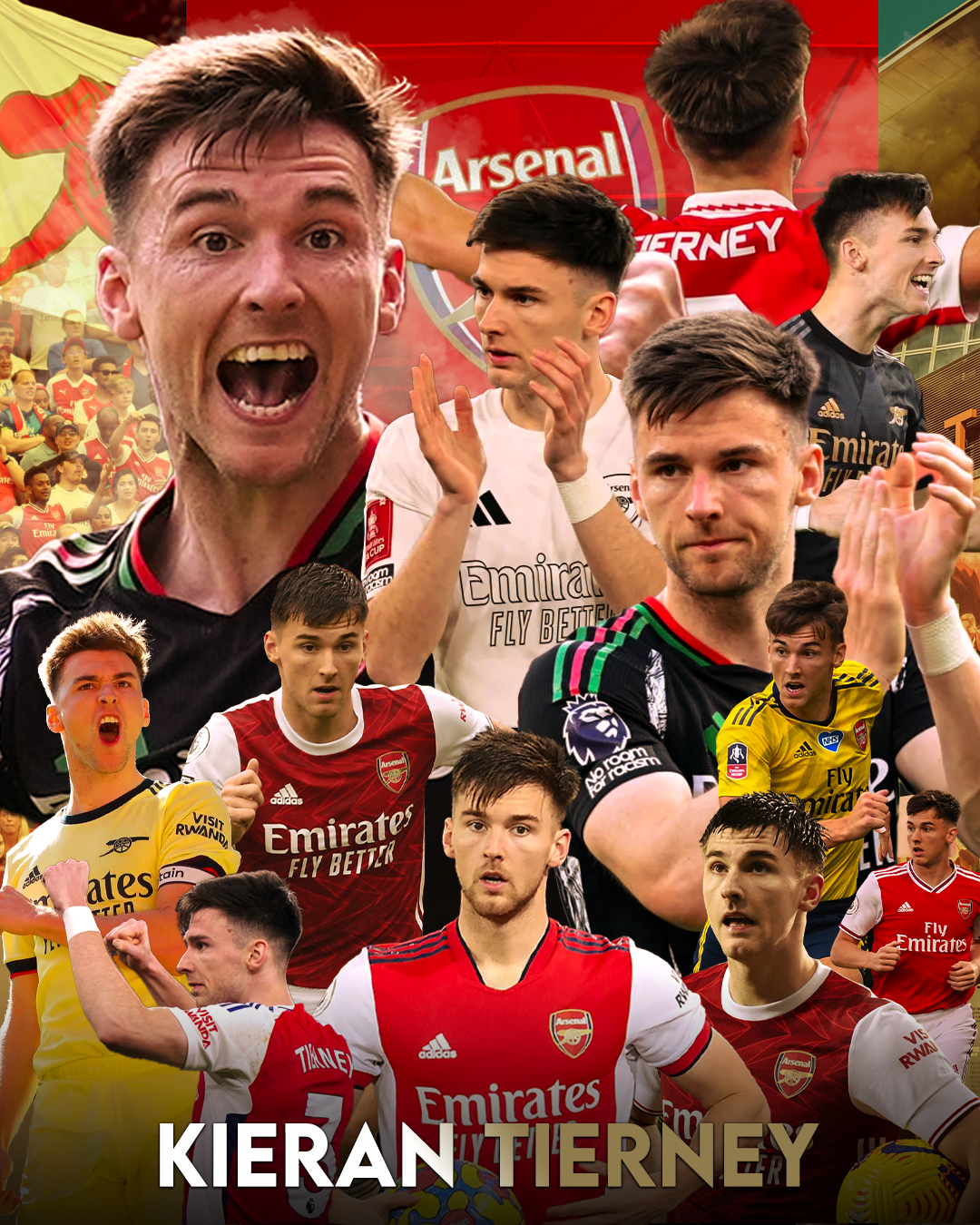 A farewell poster for Scotland Left Back Kieran Tierney. May 26th, 2025