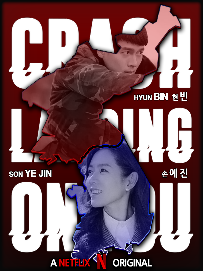 A Fan-made Series Poster for popular K-Drama, Crash Landing On You, starring Son Yejin and Hyun Bin: September 3rd, 2024
