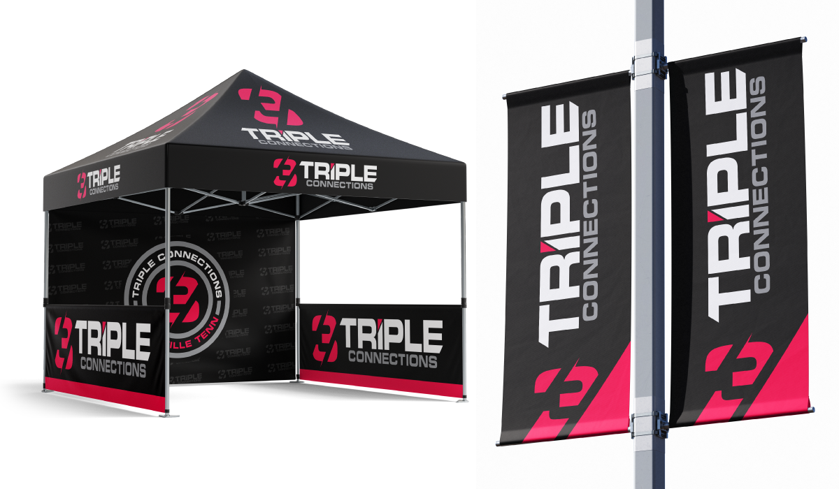 Brand identity kit for an action sports agency featuring logo design, typography, color palette, and branding guidelines.