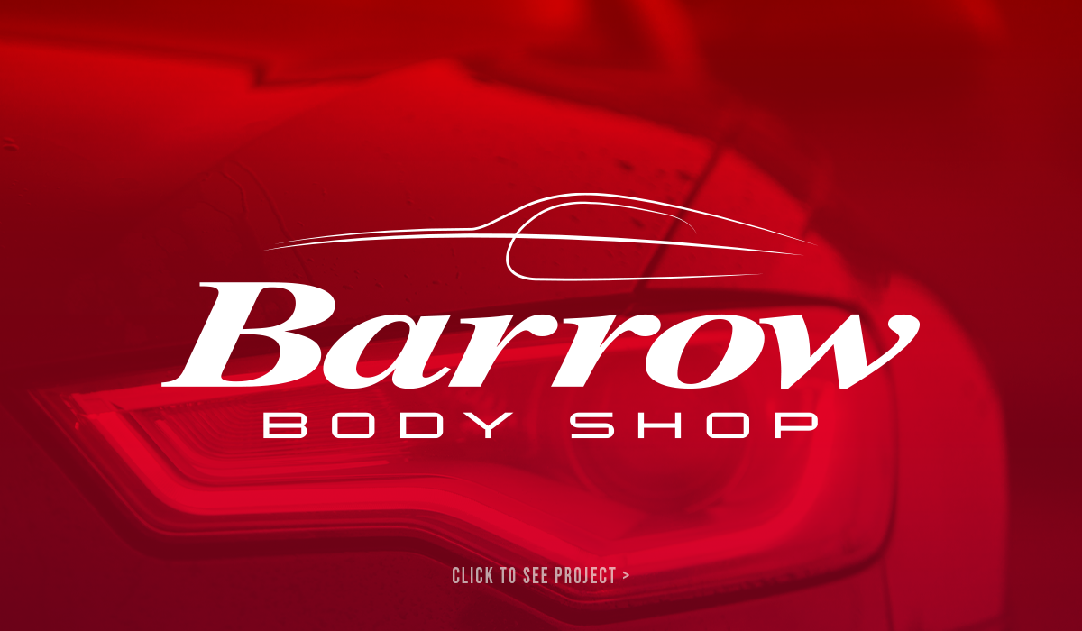 Custom automotive logo and brand identity design for Barrow Body Shop