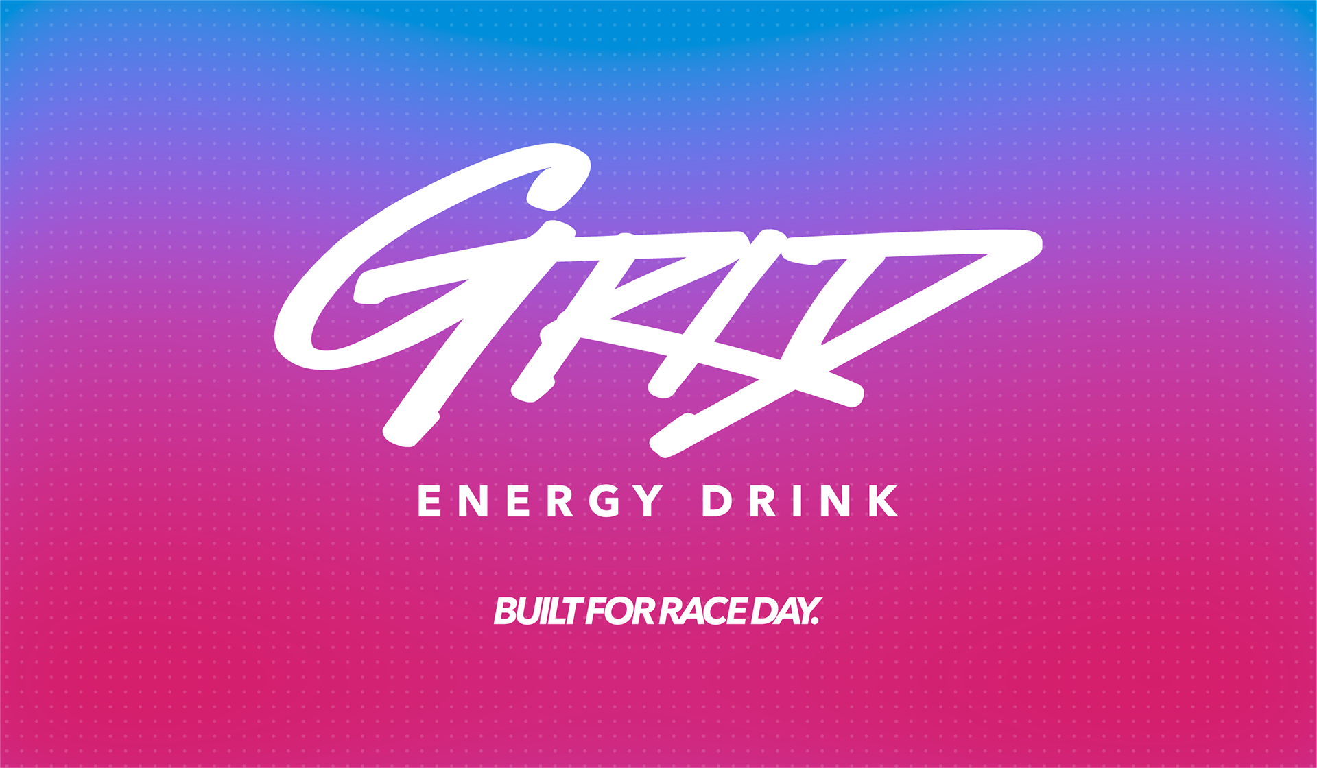 GRID Energy Drink motorsports brand identity and Built for Race Day tagline