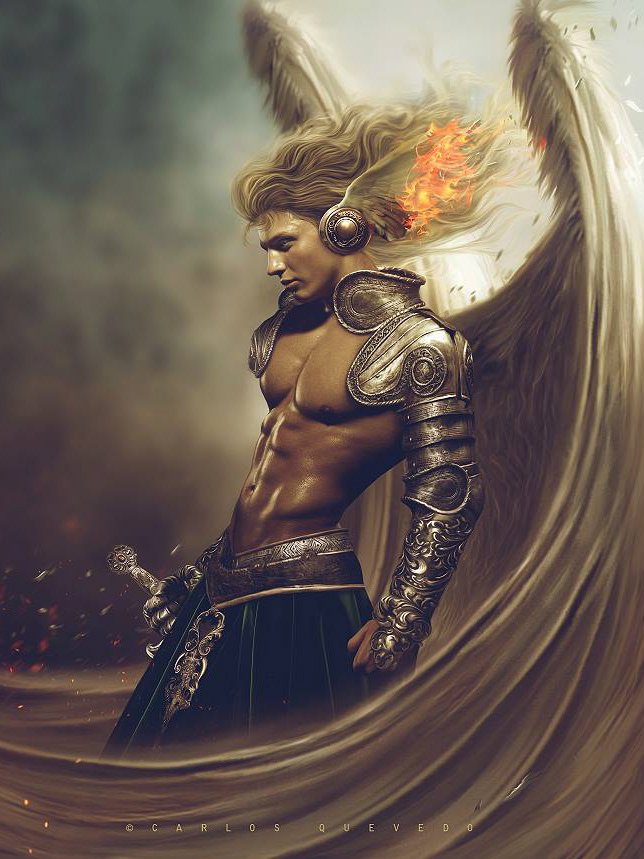 male angel warrior