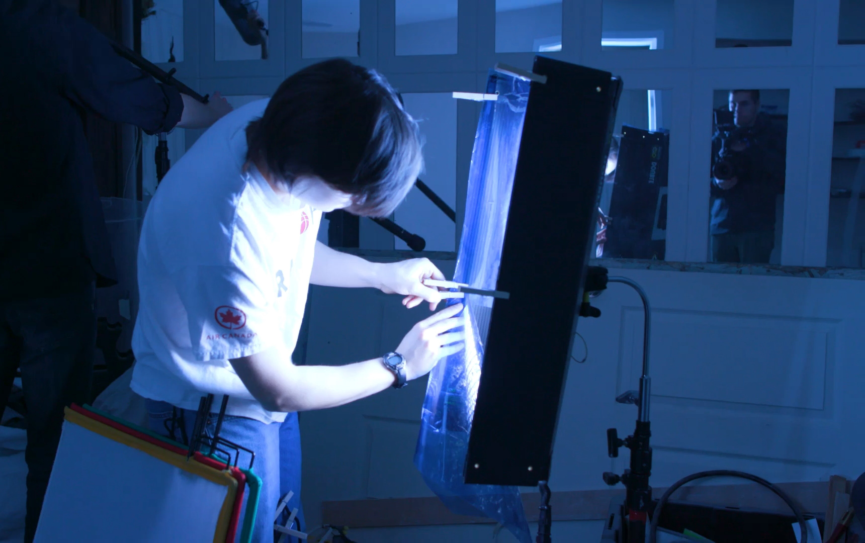 Setting up Kino Flo with Gels