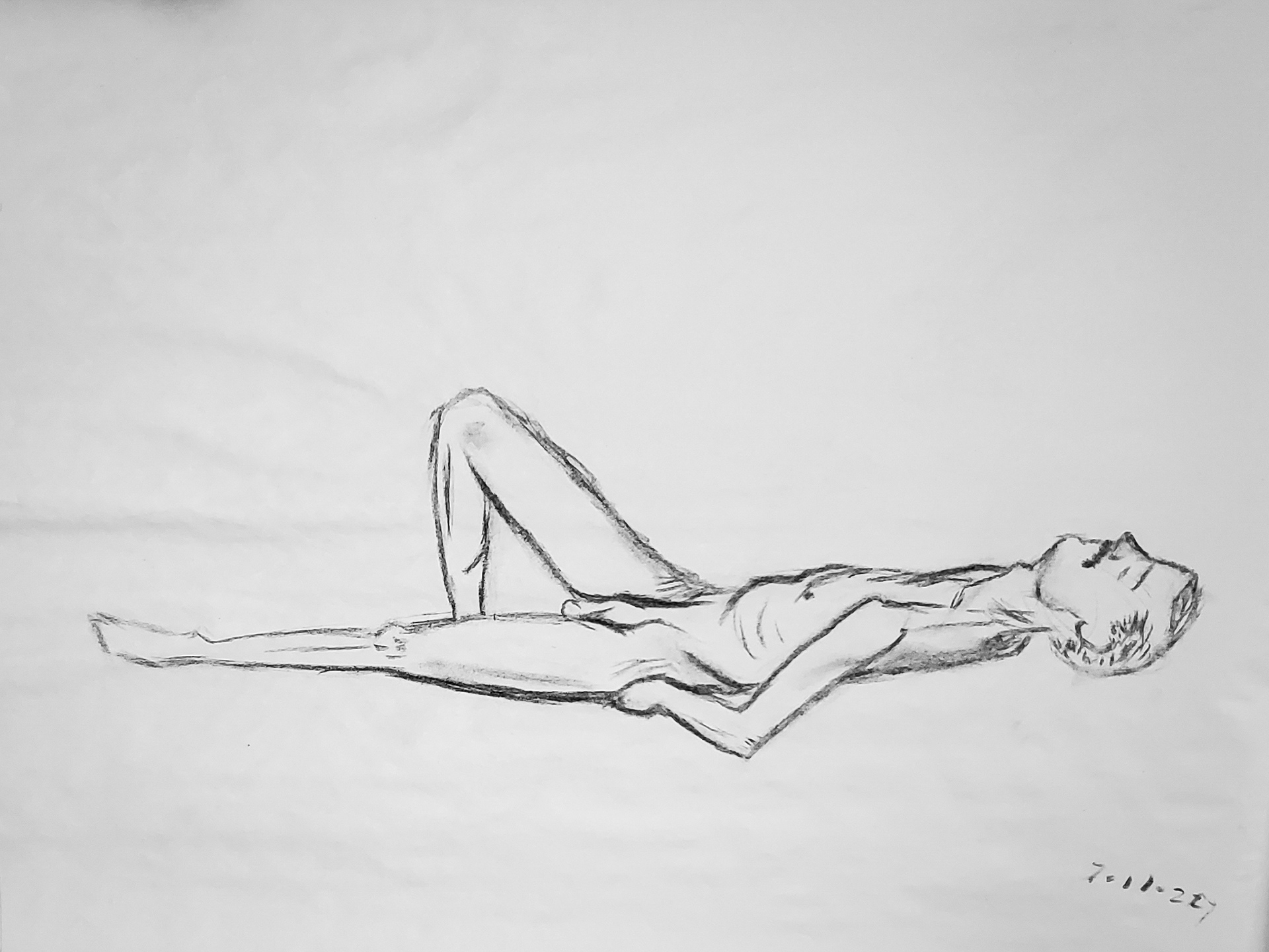 "Figure 3" Charcoal on Newsprint
