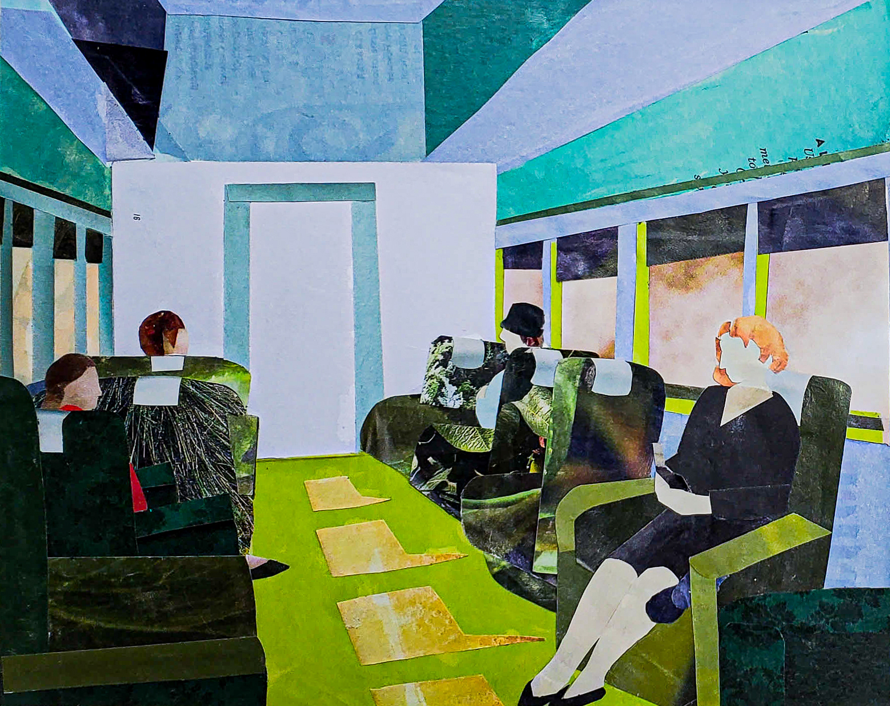 Edward Hopper "Chair Car" Collage